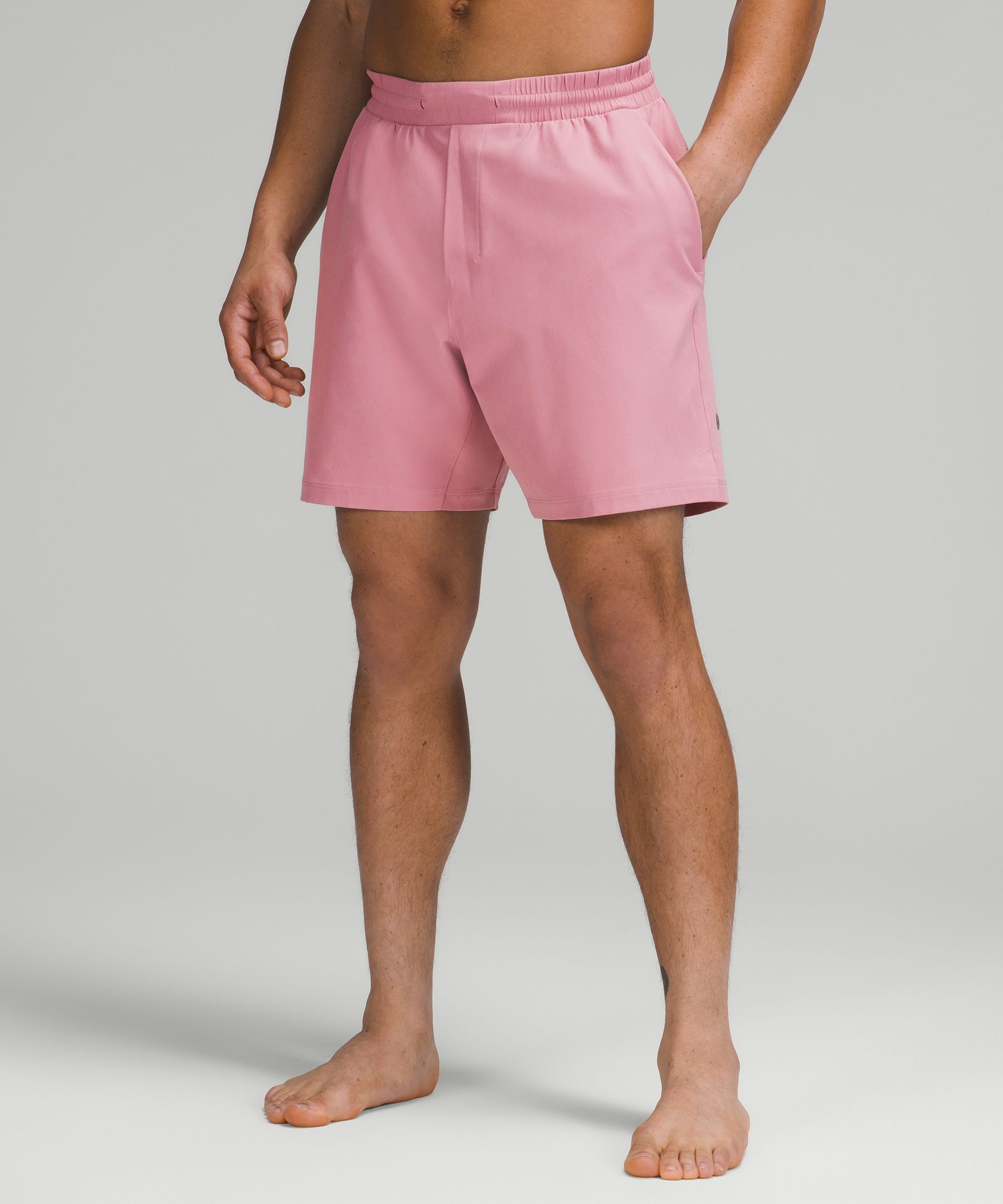 Lululemon Channel Cross Swim Shorts 7" In Pink Taupe