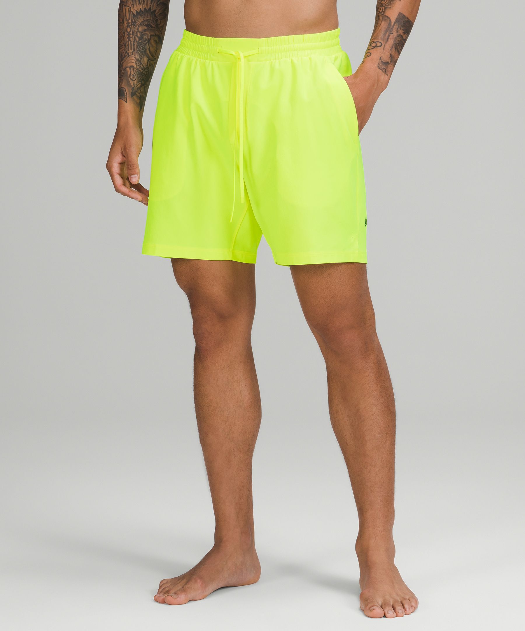 Lululemon Channel Cross Swim Shorts 7" In Highlight Yellow