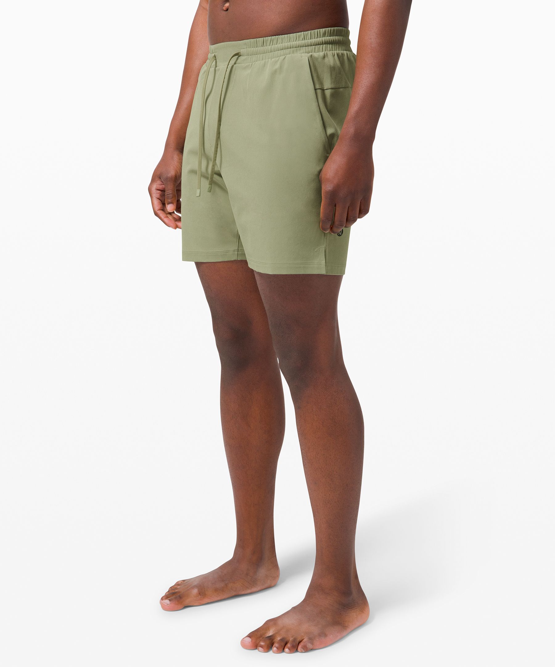 Lululemon Channel Cross Swim Shorts 7" In Rosemary Green