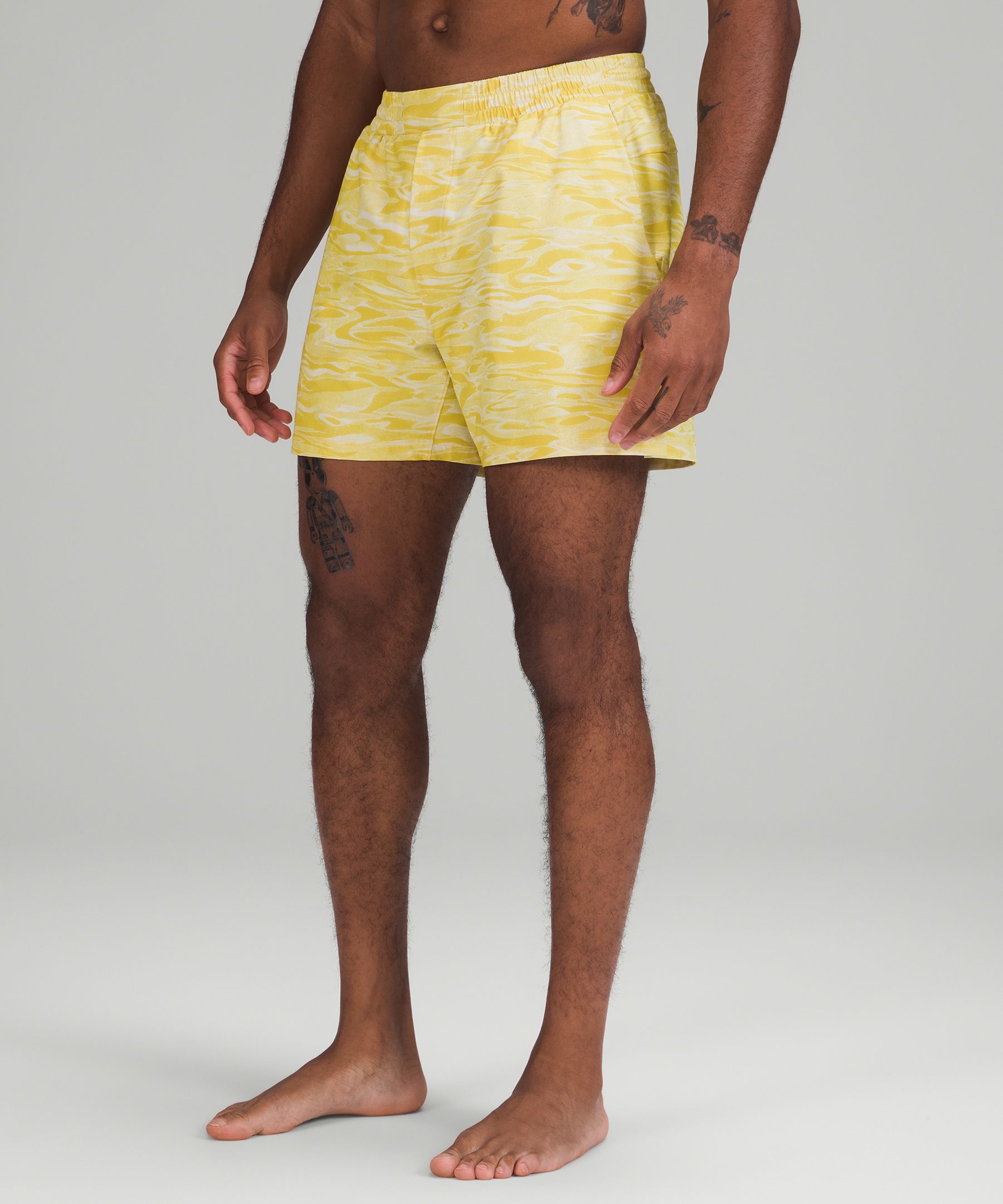 Channel cross store swim short