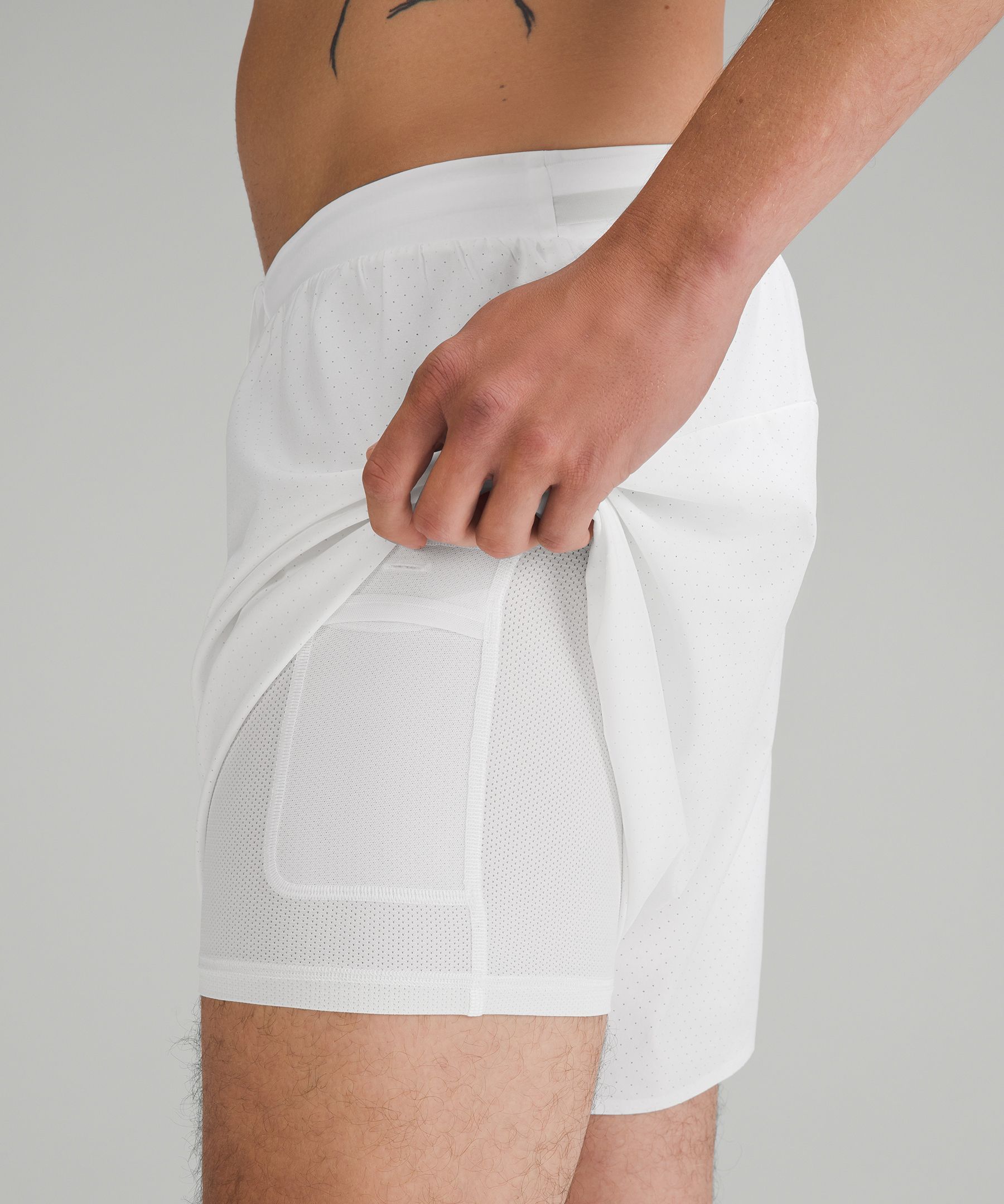 Shop Lululemon Fast And Free Lined Shorts 6" In White