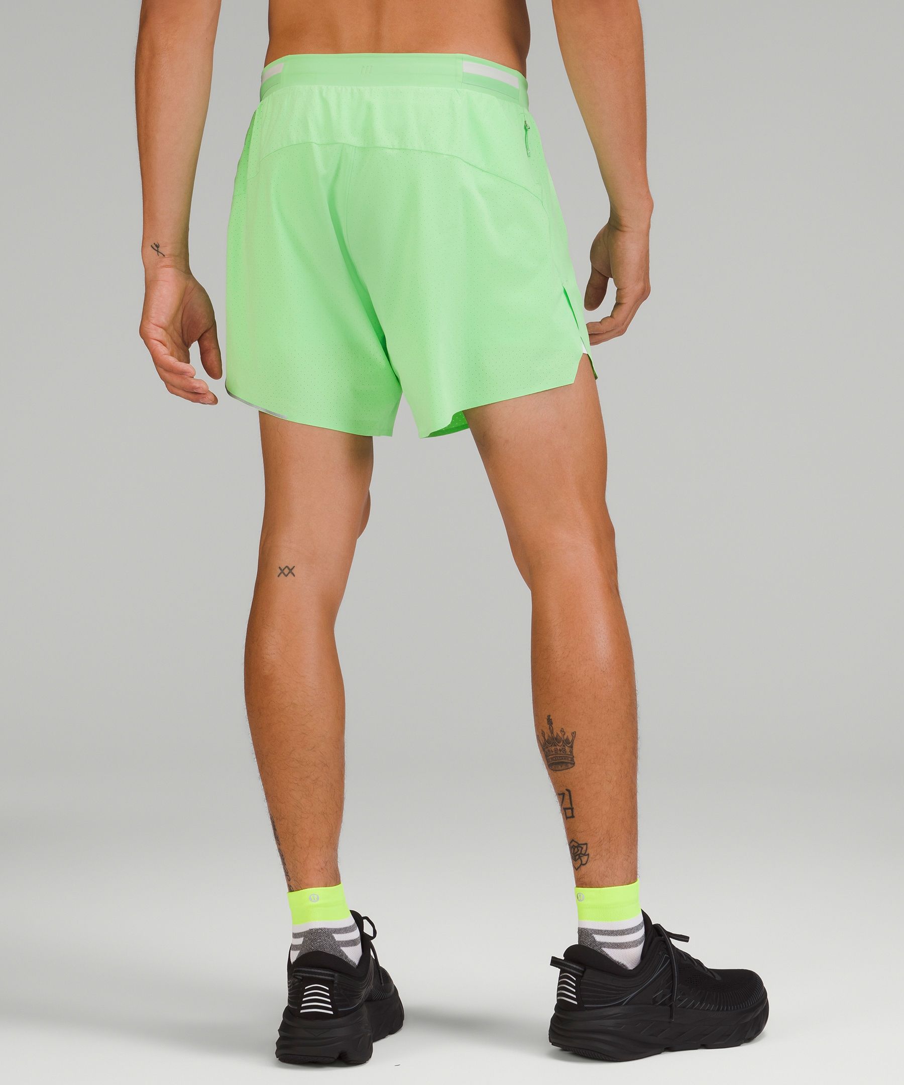 Shop Lululemon Fast And Free Lined Shorts 6" In Scream Green