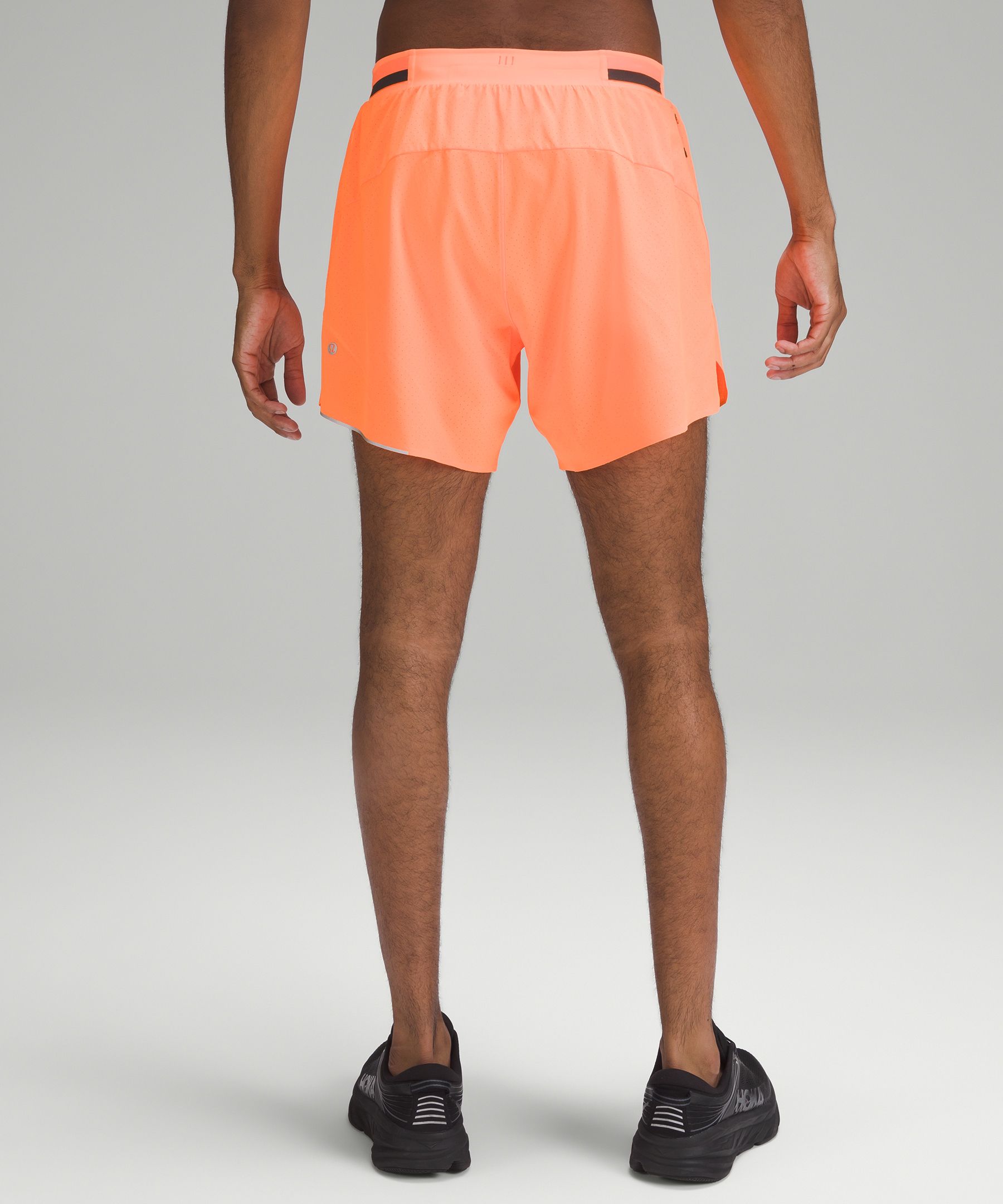 Shop Lululemon Fast And Free Lined Shorts 6" In Highlight Orange