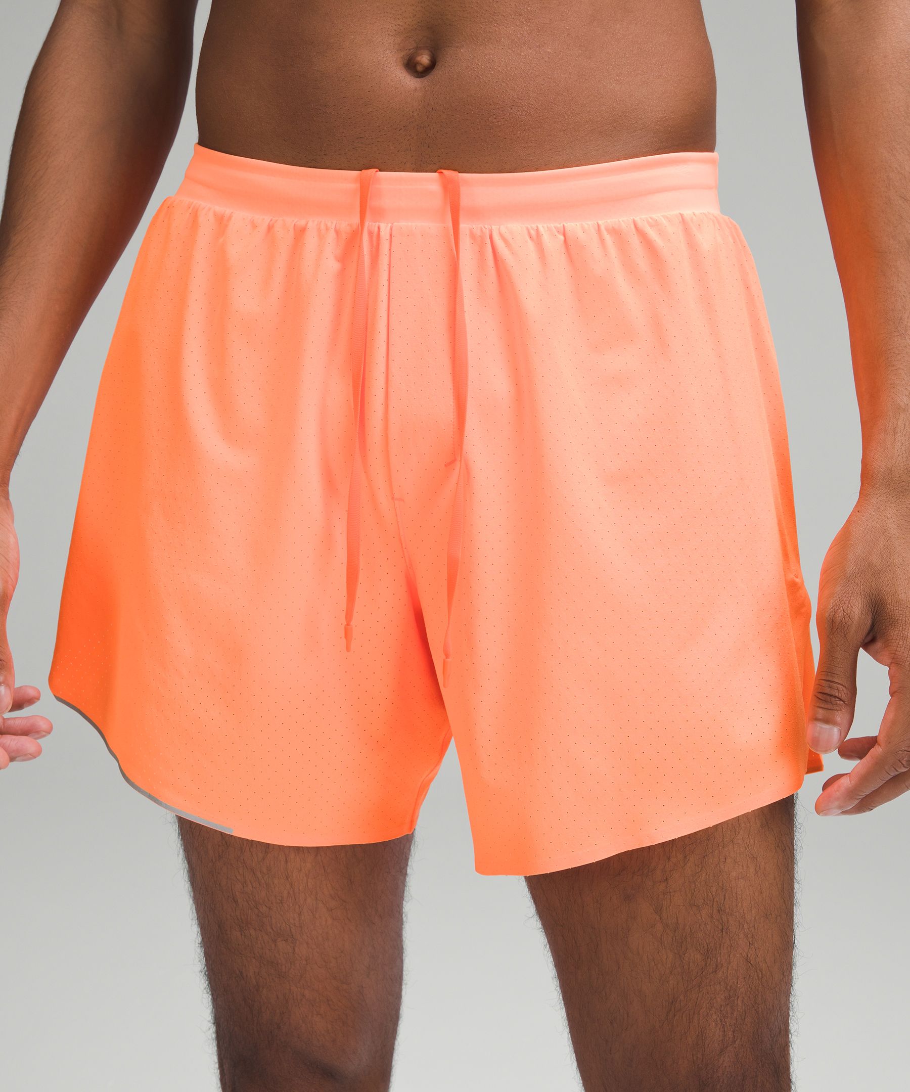 Shop Lululemon Fast And Free Lined Shorts 6" In Highlight Orange