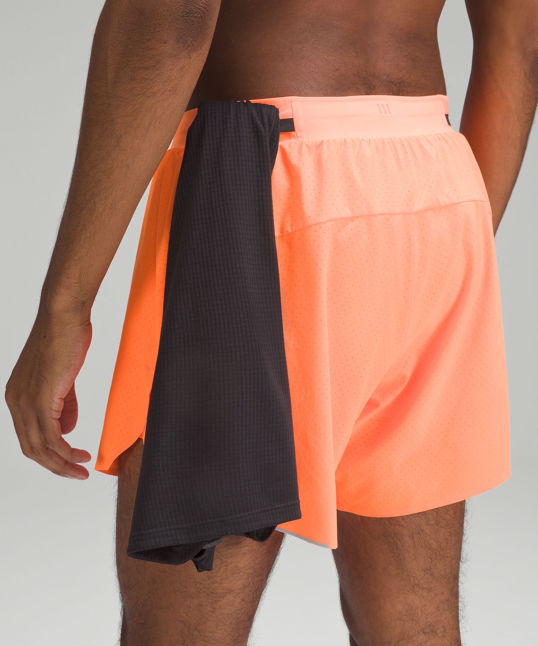 Shop Lululemon Fast And Free Lined Shorts 6" In Highlight Orange