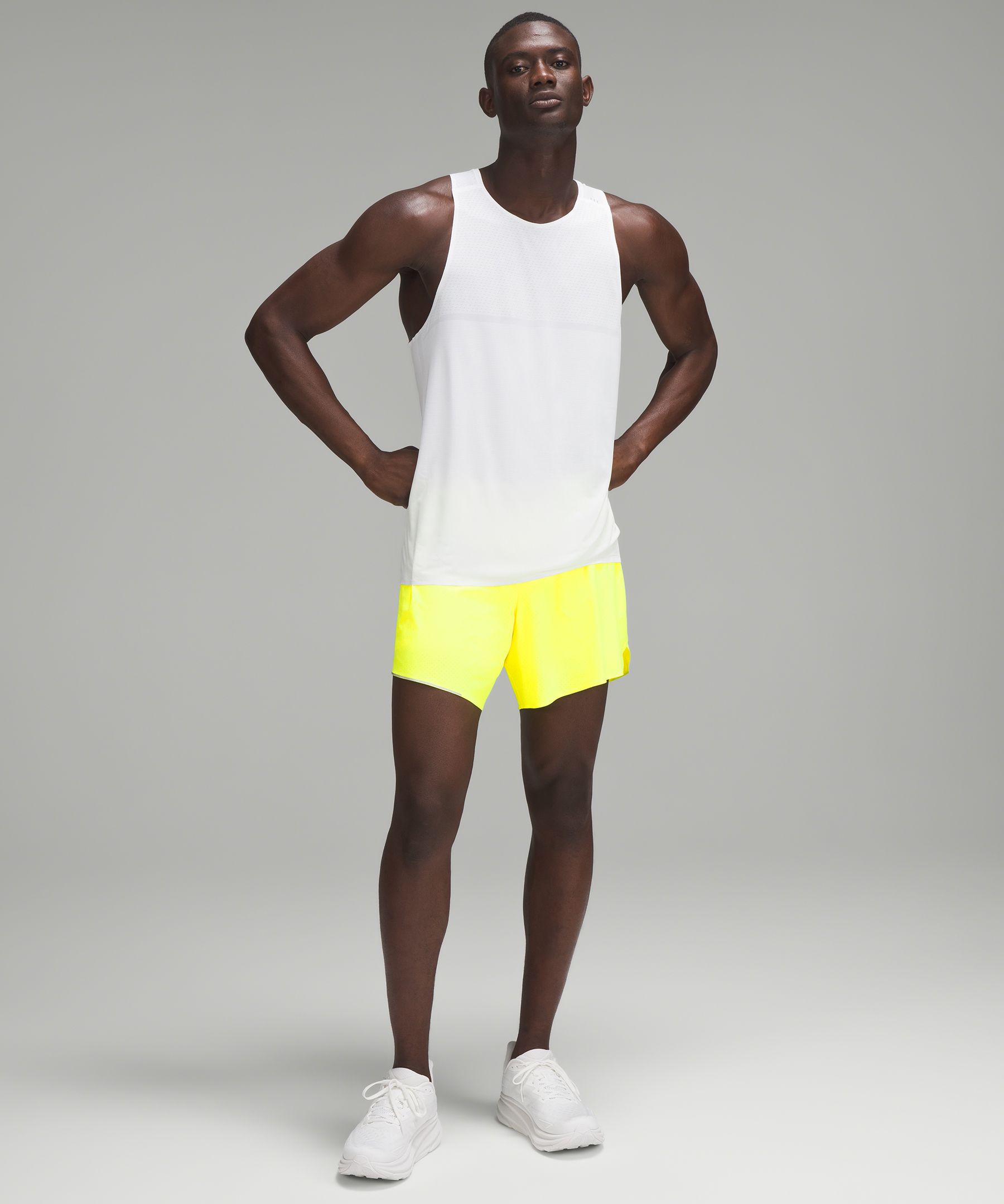 Shop Lululemon Fast And Free Lined Shorts 6" In Highlight Yellow