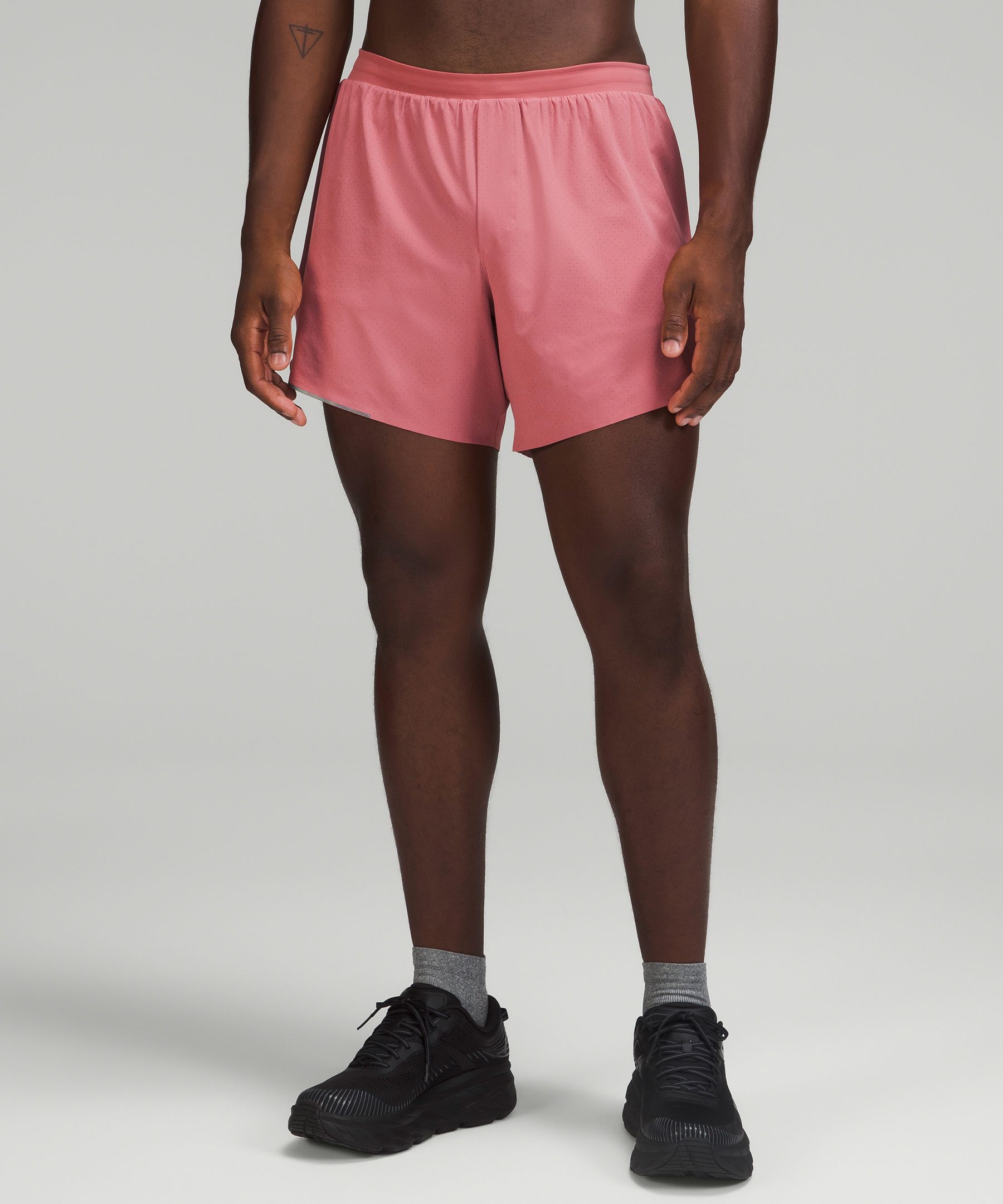 Lululemon Shorts Adult Small Twilight Rose Lined Pockets Active Gym Logo  Mens S