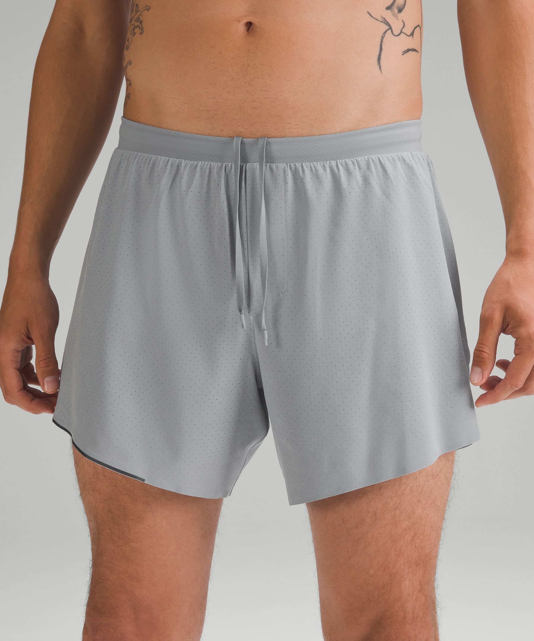 Shop Lululemon Fast And Free Lined Shorts 6" In Rhino Grey