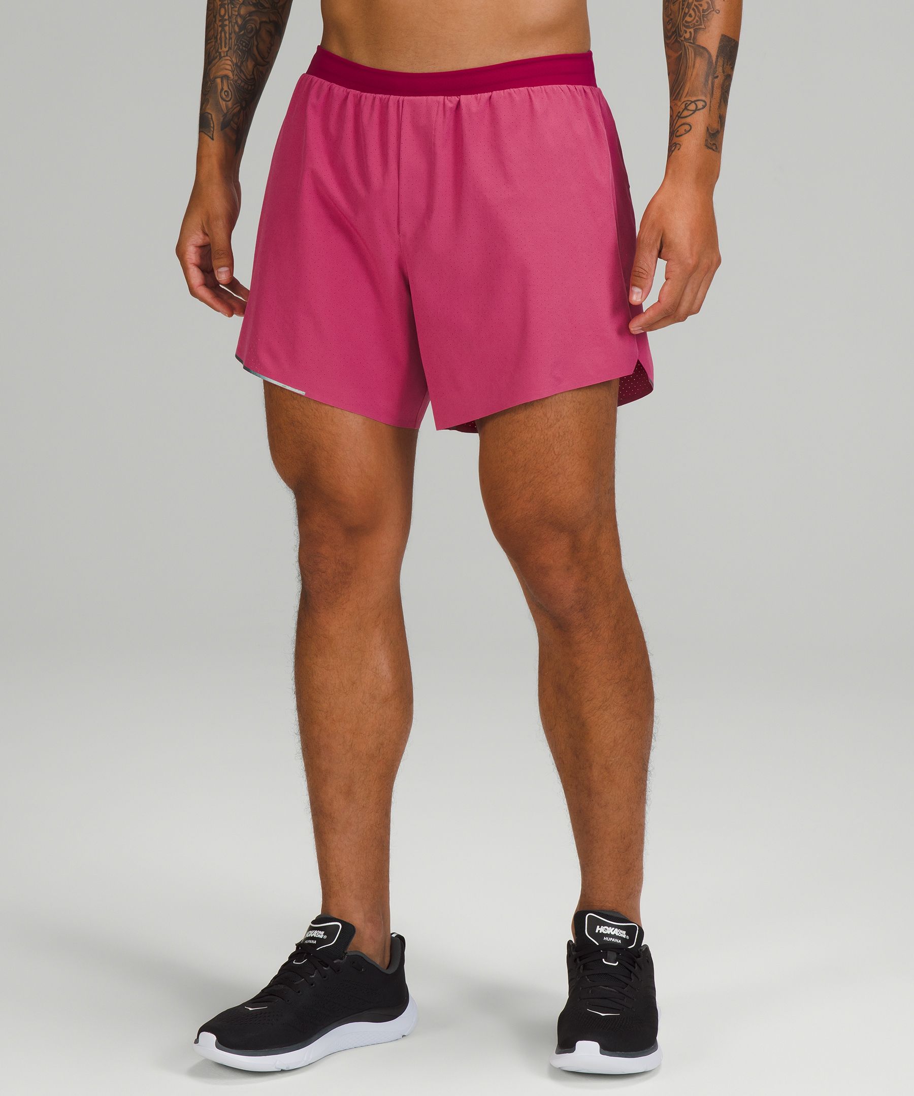 Lululemon Fast And Free Lined Shorts 6" In Pink Lychee
