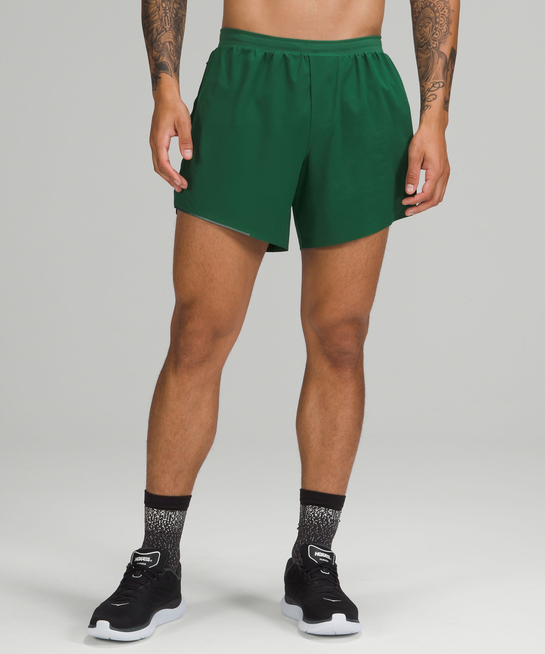 Lululemon Fast And Free Lined Shorts 6" In Green