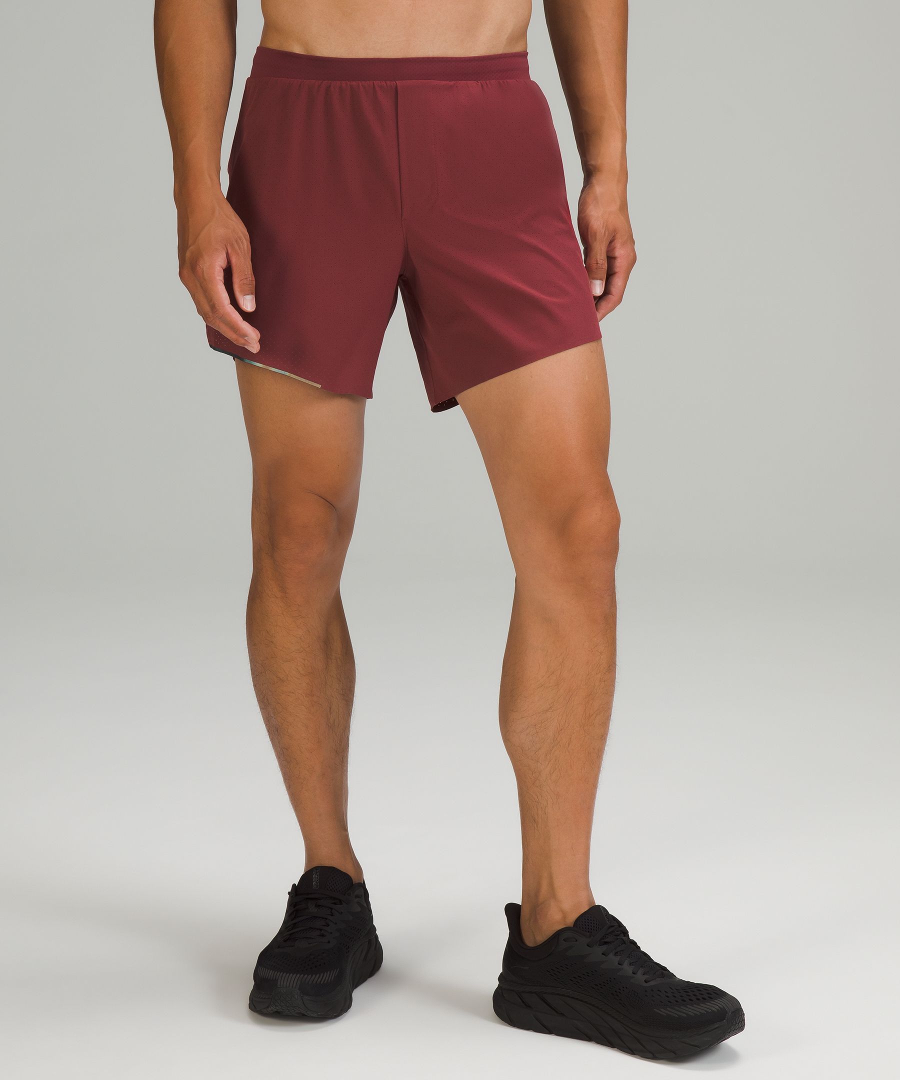 Lululemon Fast And Free Lined Shorts 6" In Mulled Wine
