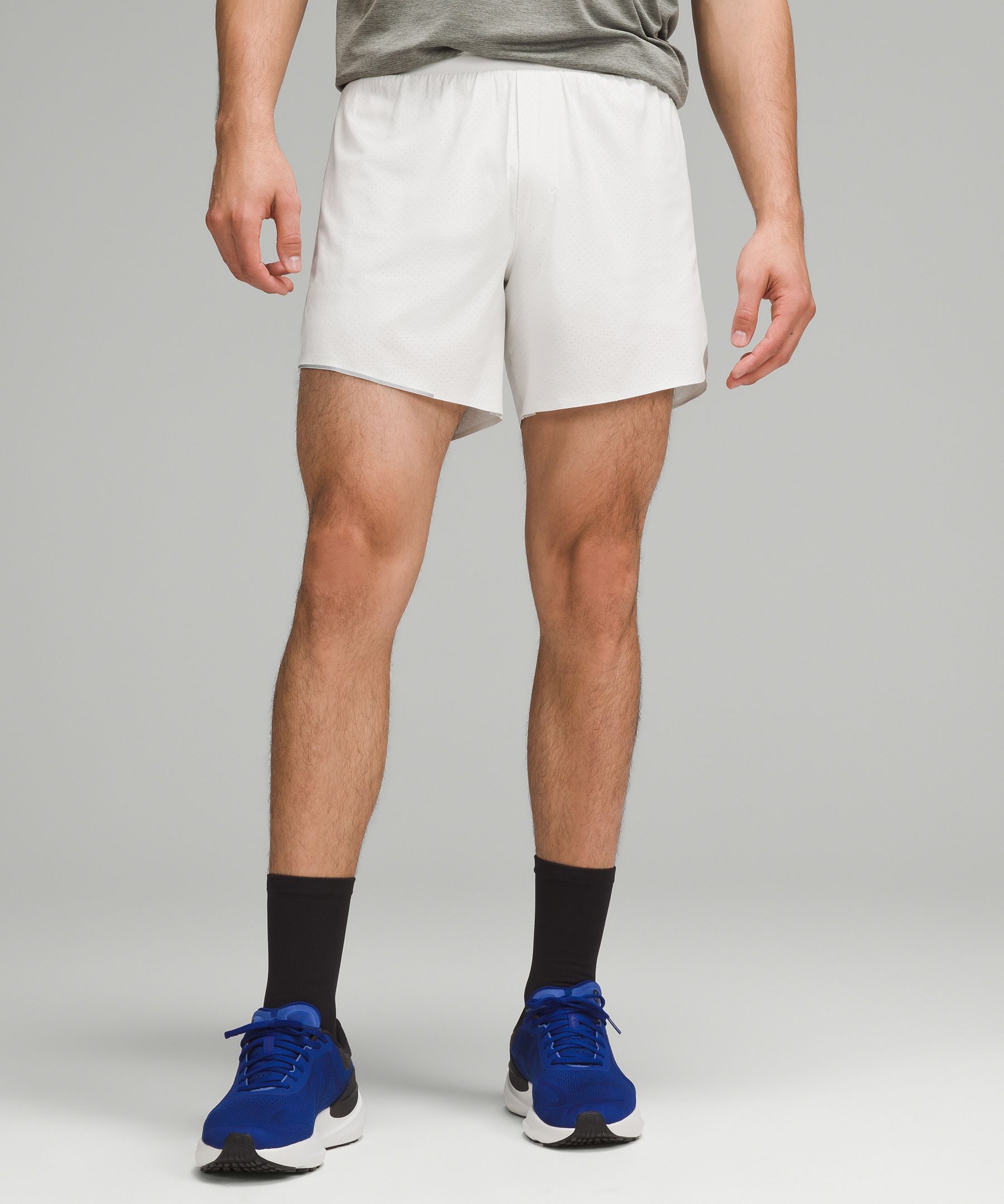 Mens white running on sale shorts