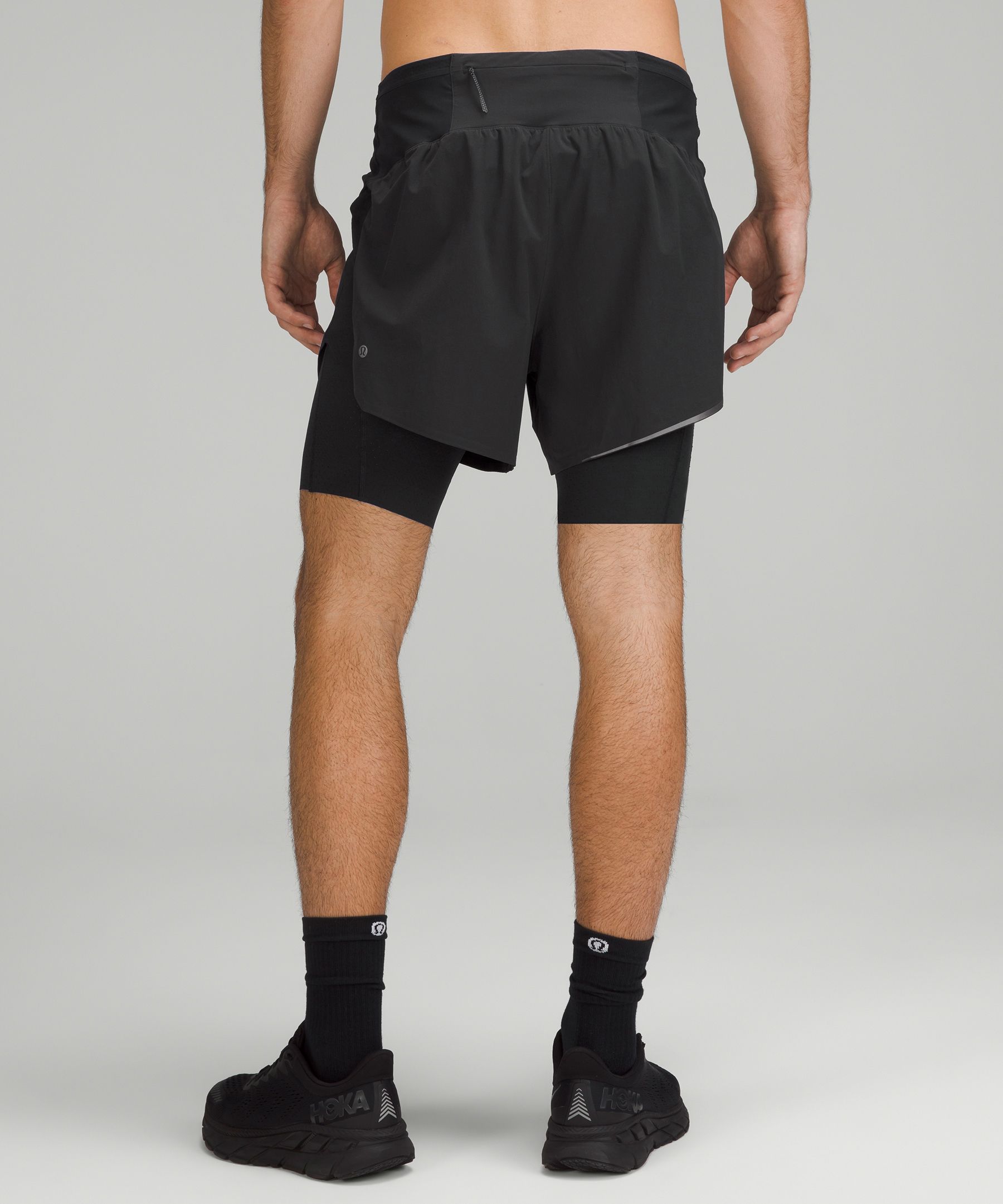 Shop Lululemon Senseknit Composite Running Shorts