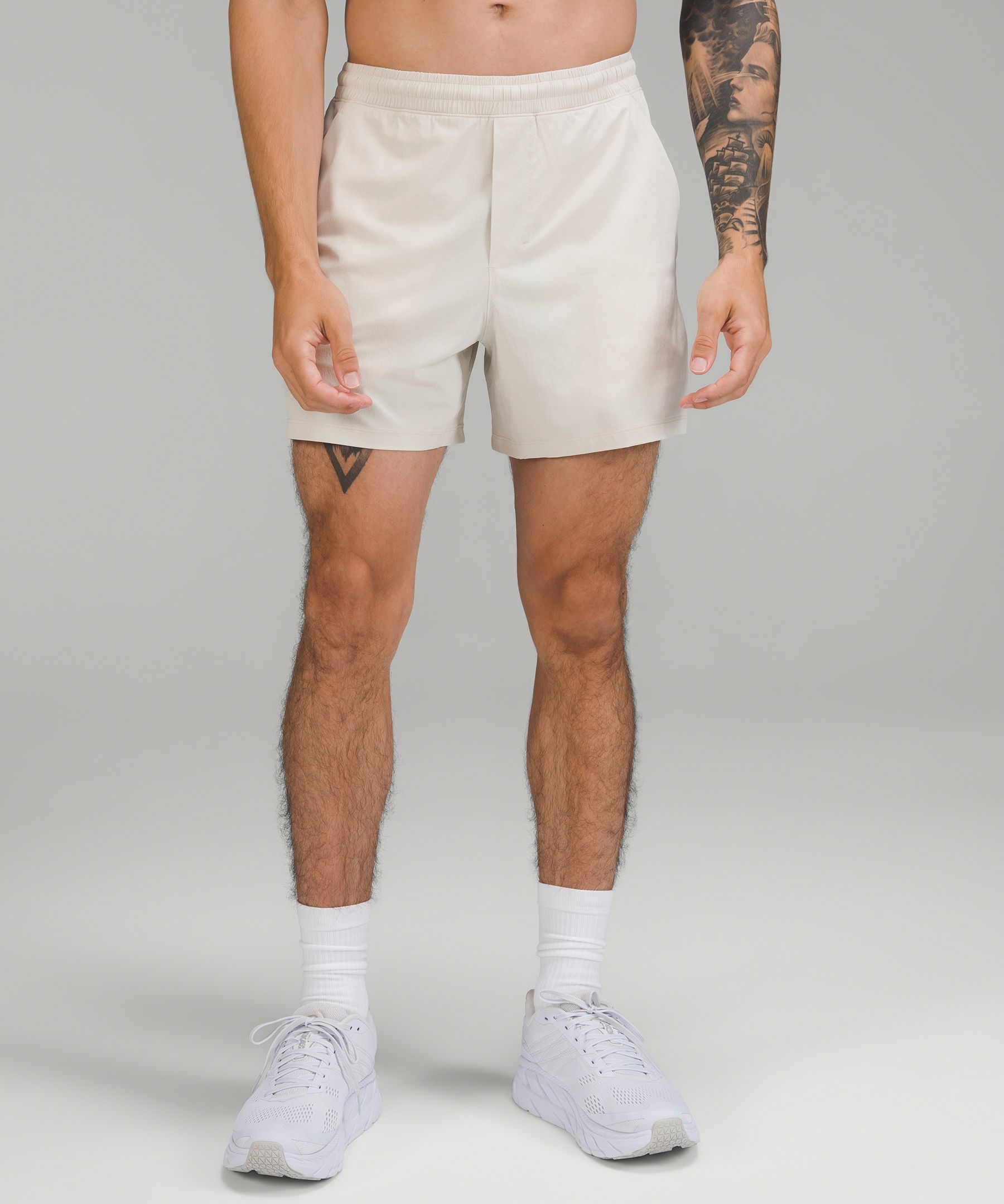 Lululemon Pace Breaker Linerless Shorts 5" In Natural Ivory