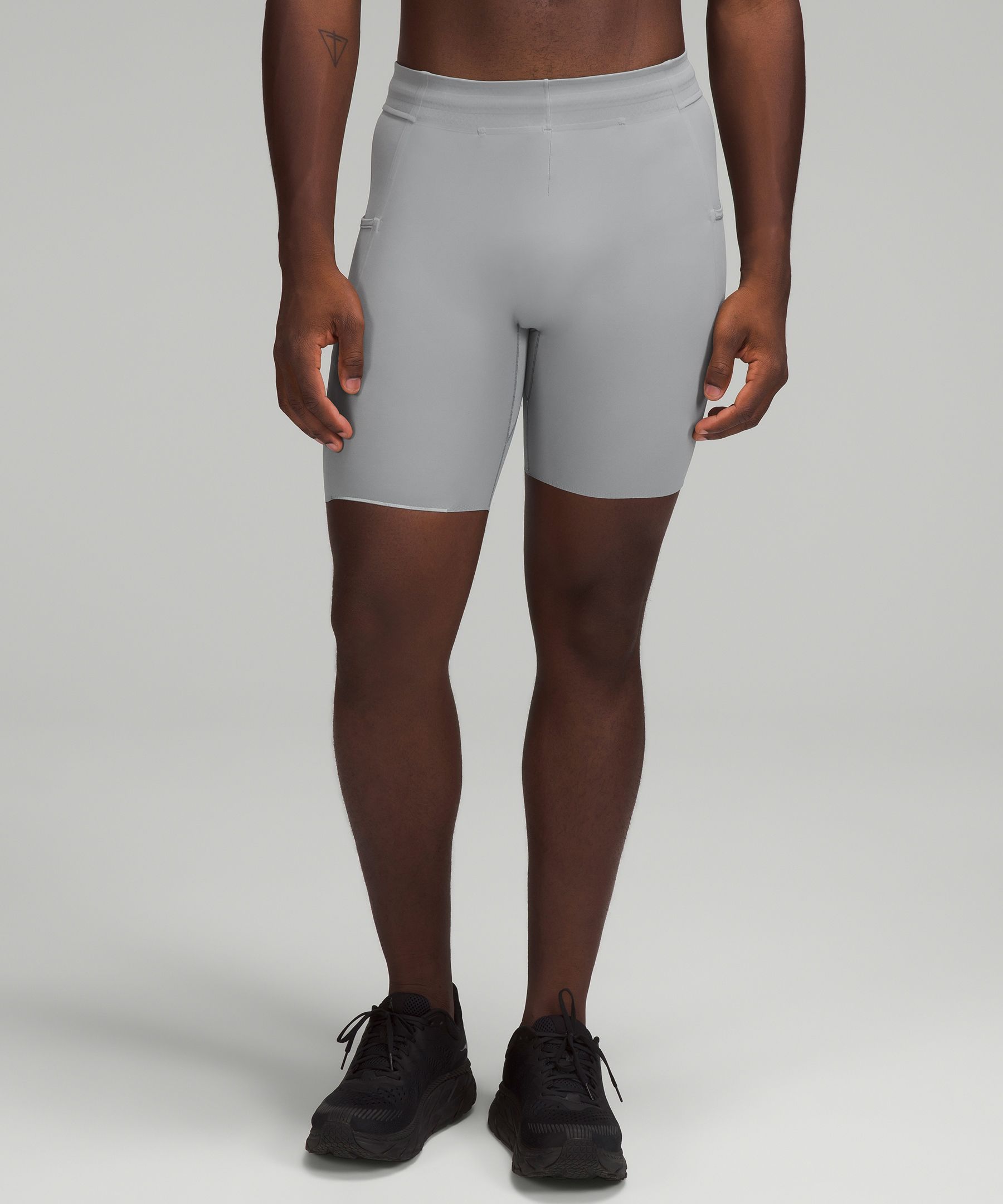 Lululemon Surge Running Shorts In Grey