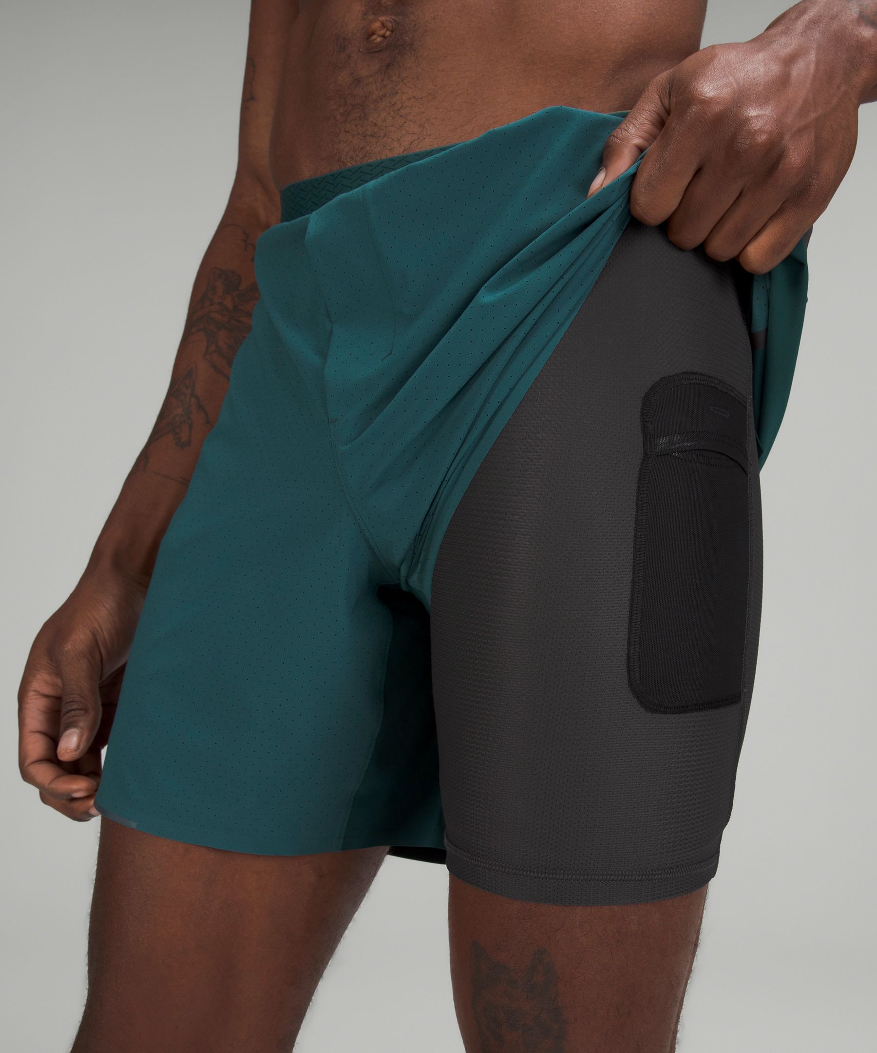 Mens Trail Running Shorts - Lightweight with liner and three