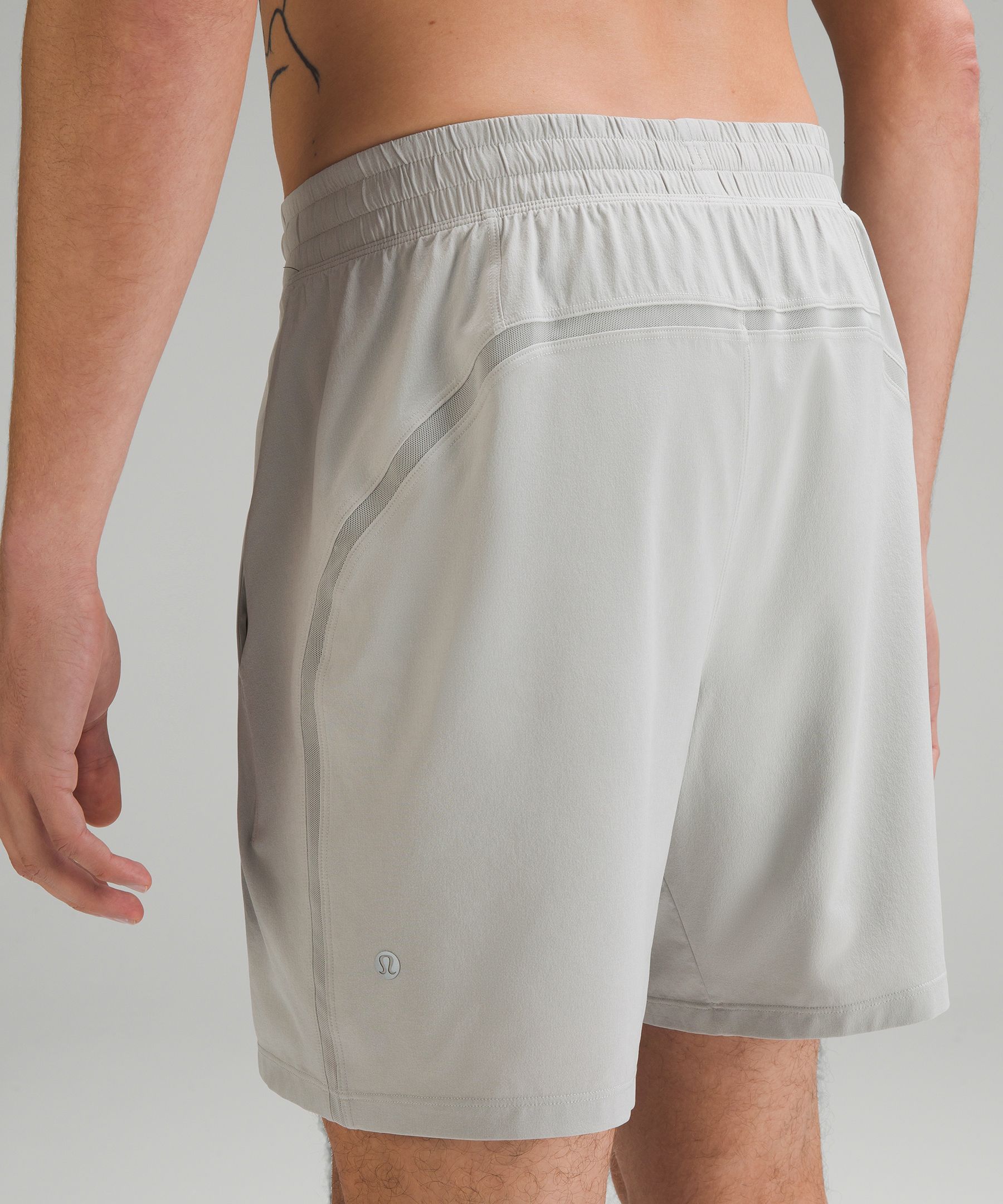 Lululemon T.h.e. Linerless Shorts 7 In Variegated Mesh Camo Max Raw Linen  White