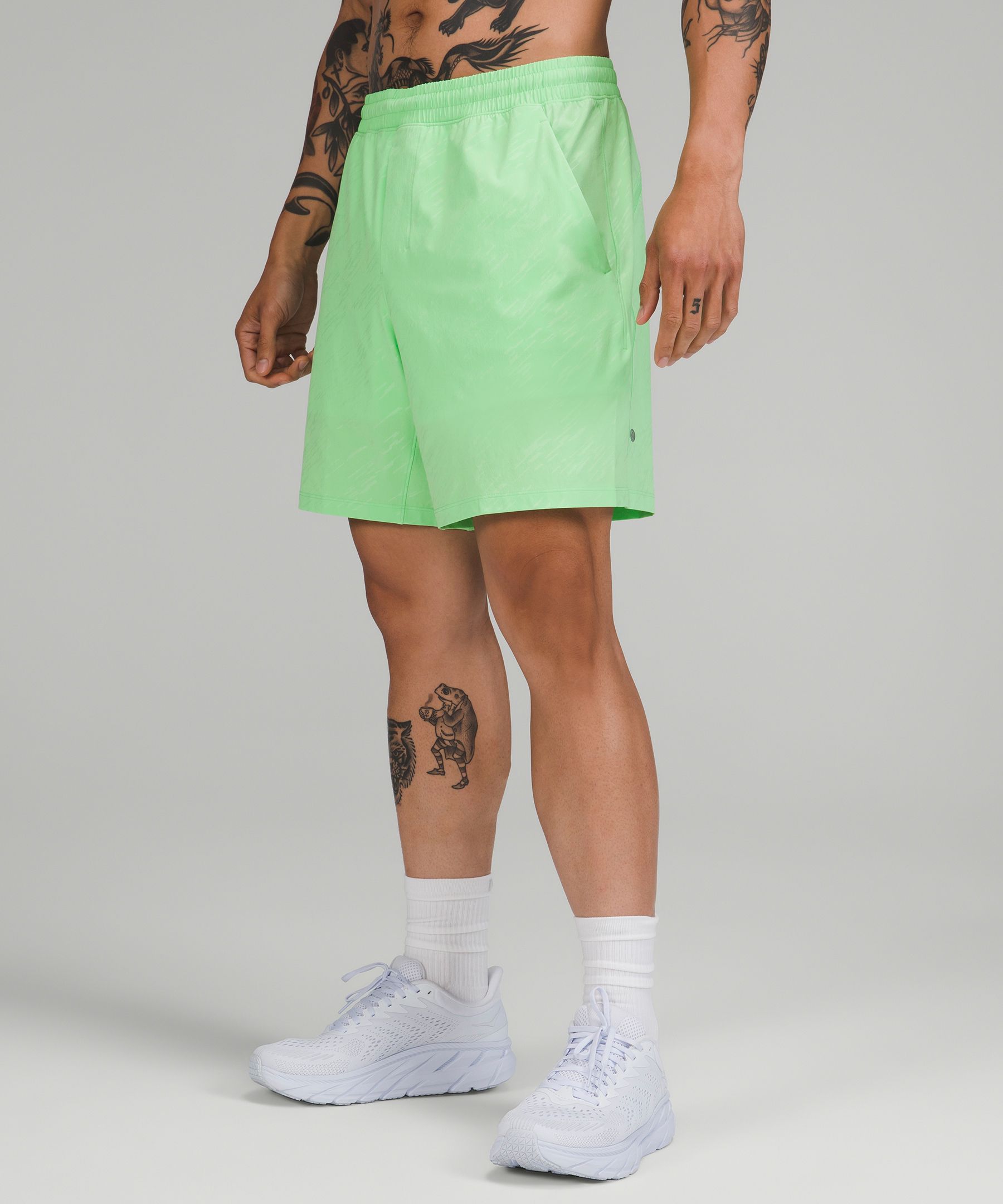 Lime green best sale lululemon shorts