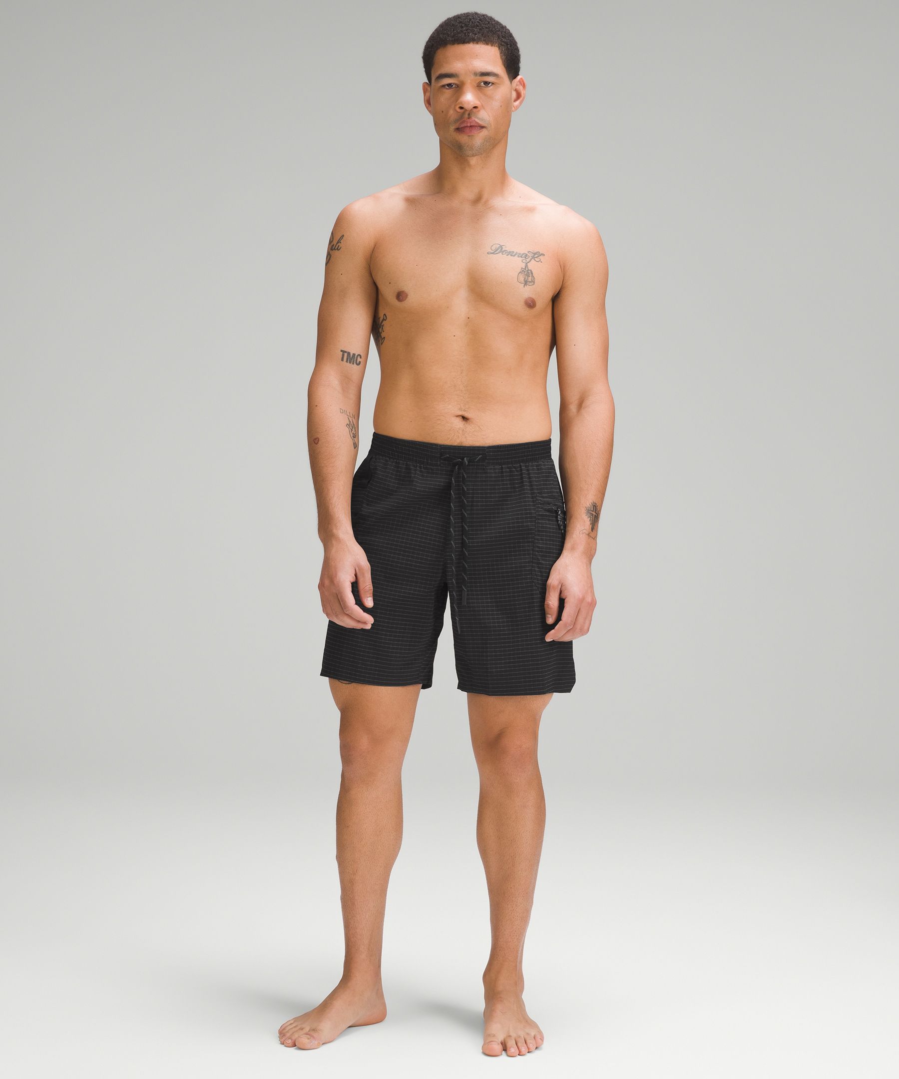 LULULEMON HIKE TO SWIM SHORT 6, BLACK/GRAPHITE GRAY, NWT $78, 4