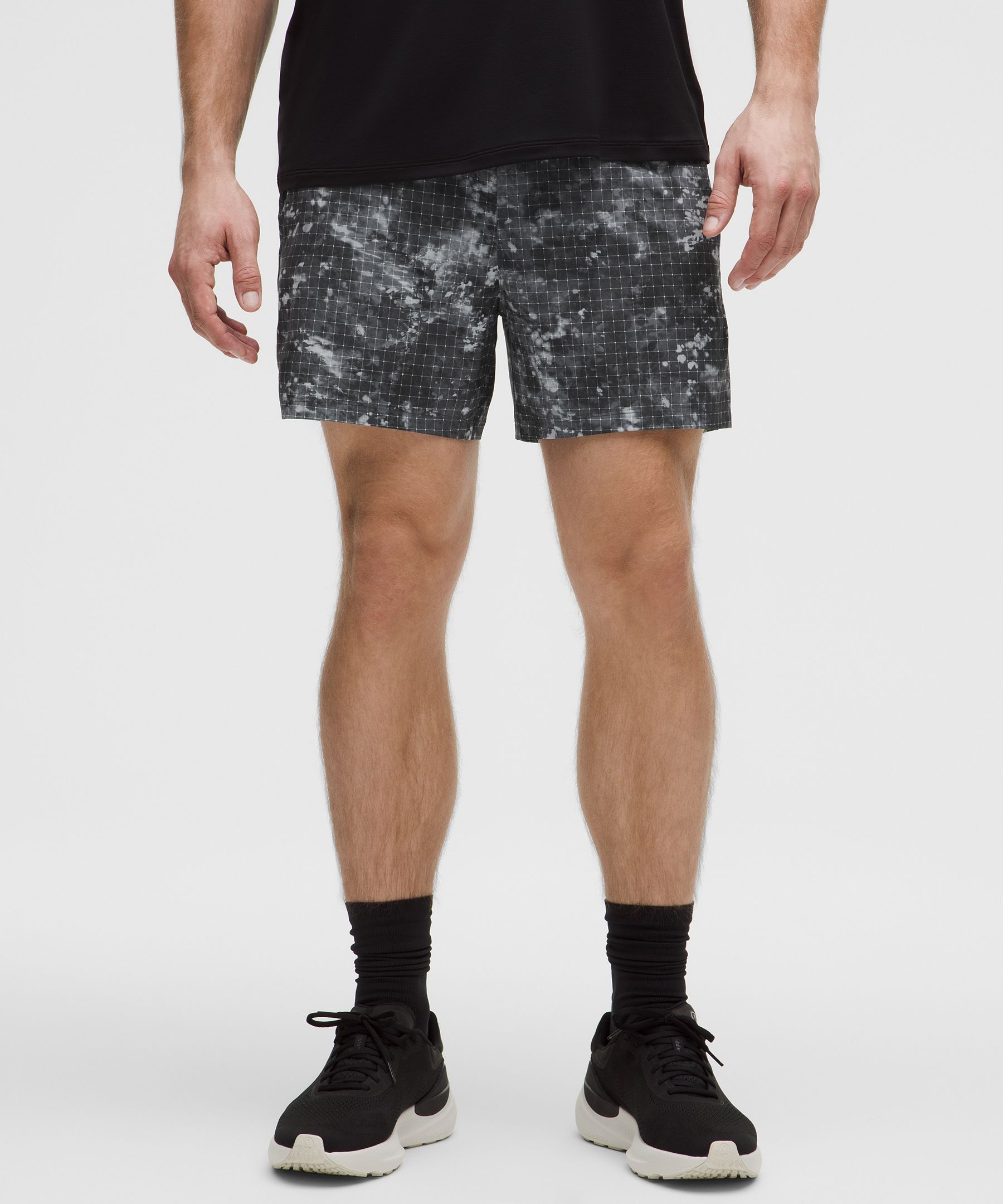 Pace Breaker Lined Short 5" - Shadow Grid Grey