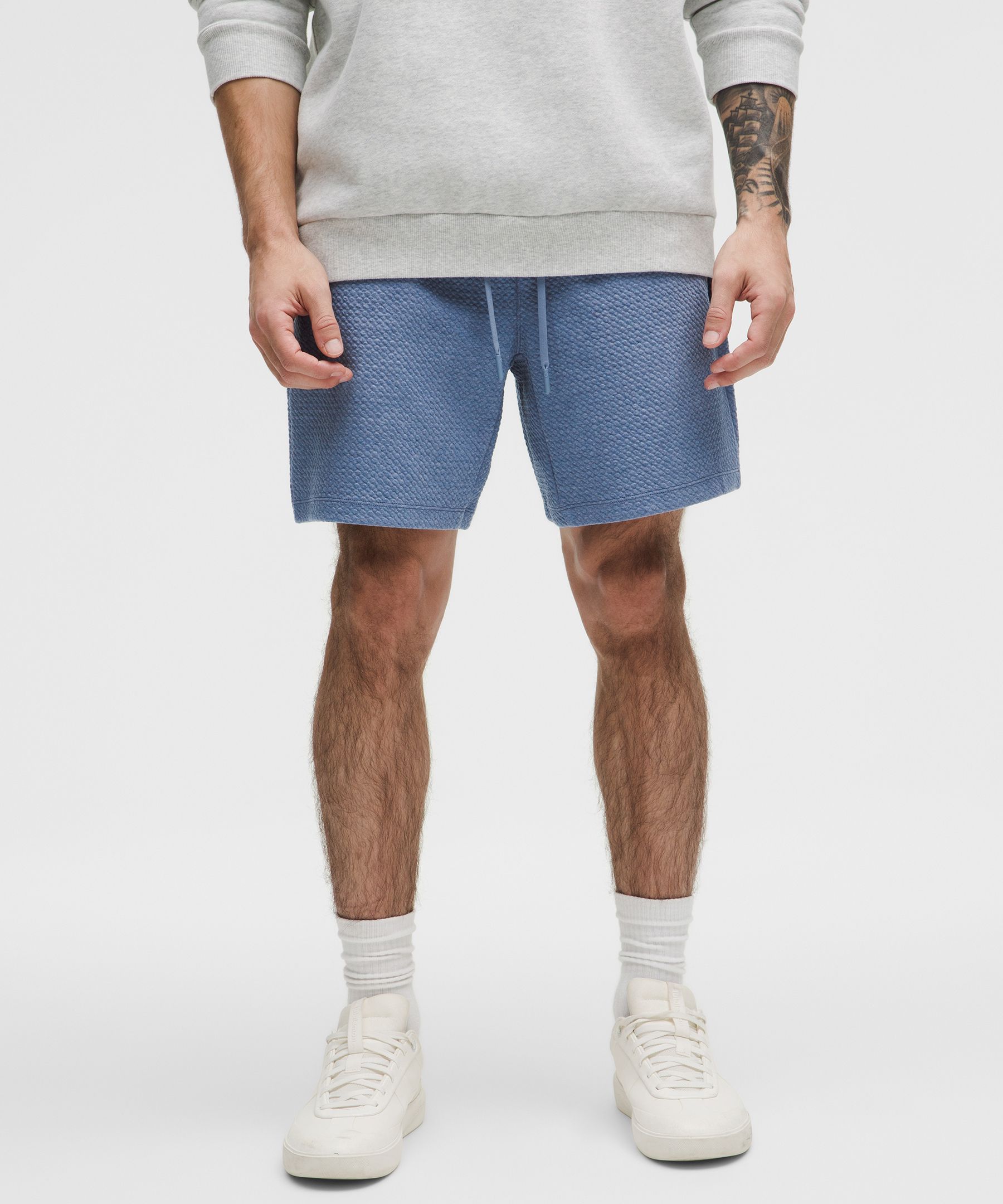 Textured Double-Knit Cotton Short 7"