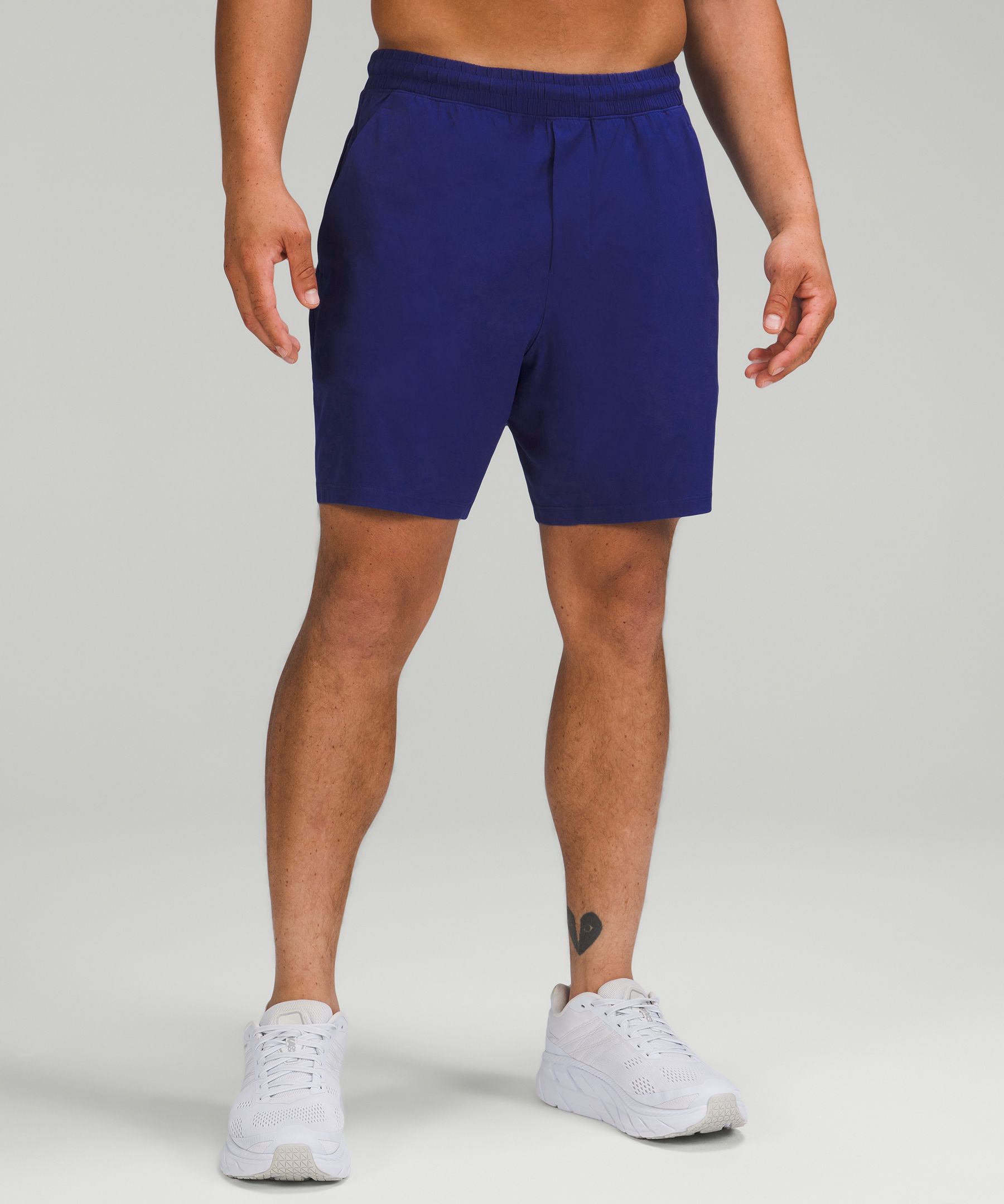 Pace Breaker Short 7 *Linerless, Heather Allover Deep Coal Black