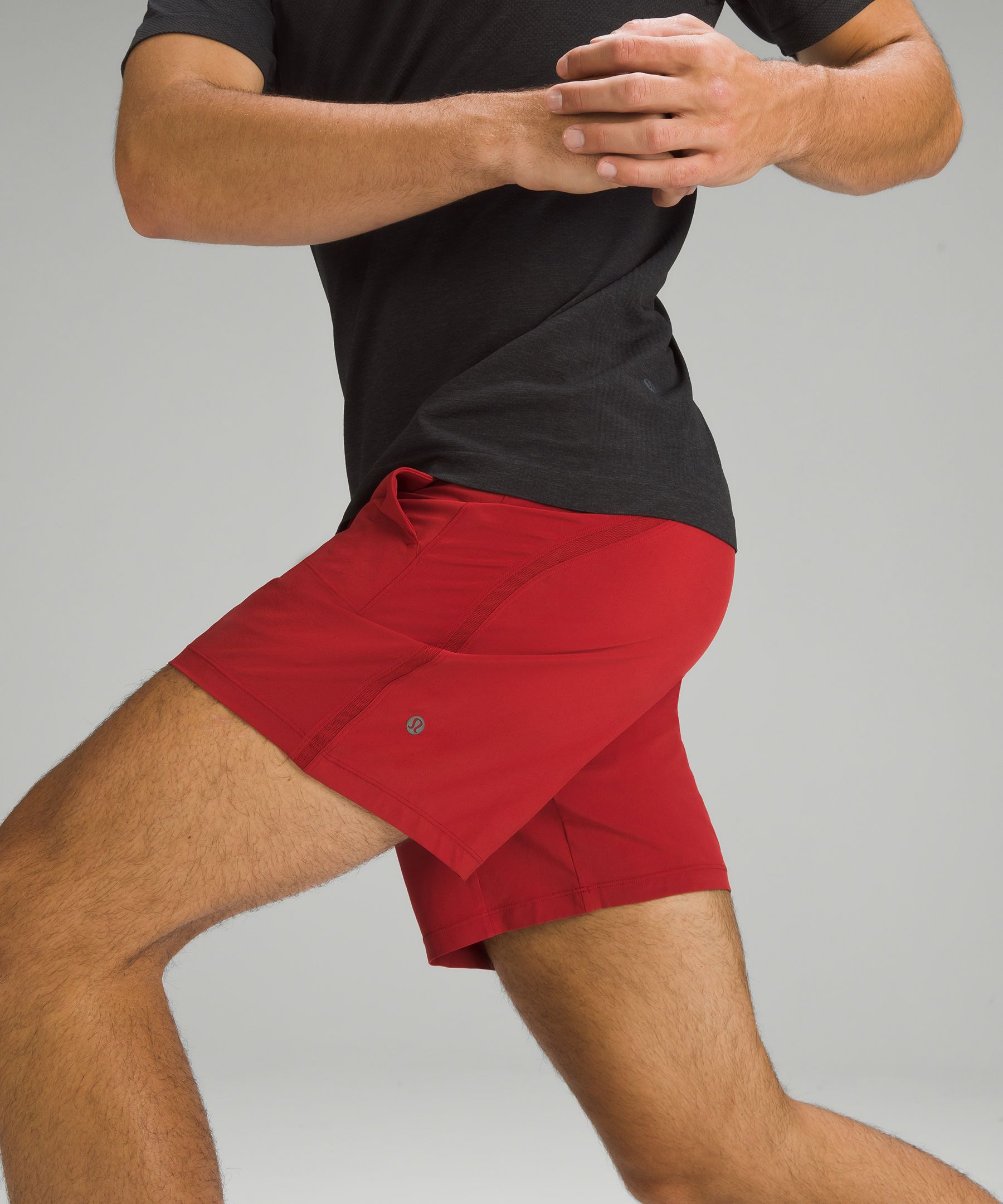 Red Running/Training Shorts - Men's Pace Breaker Linerless Short 7 - Size M | Lululemon