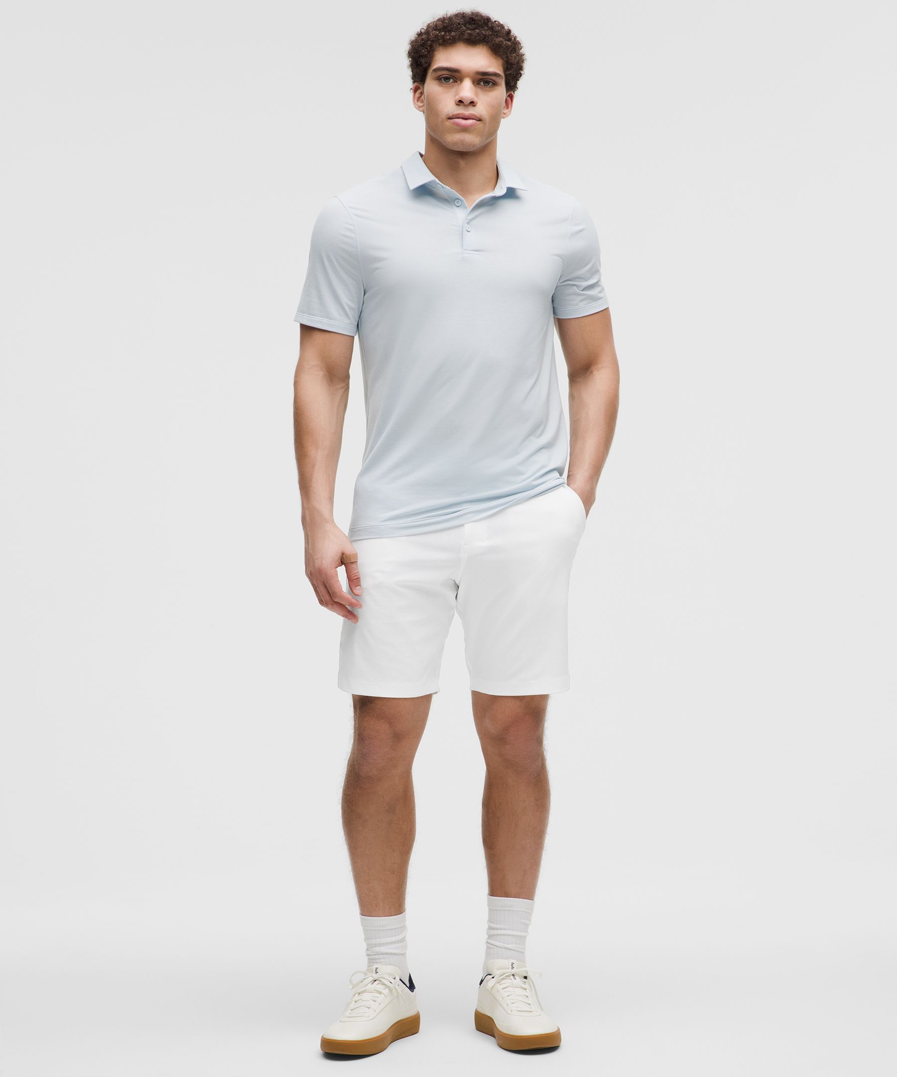 Lululemon Abc Classic-fit Short 9" Wovenair In Blue