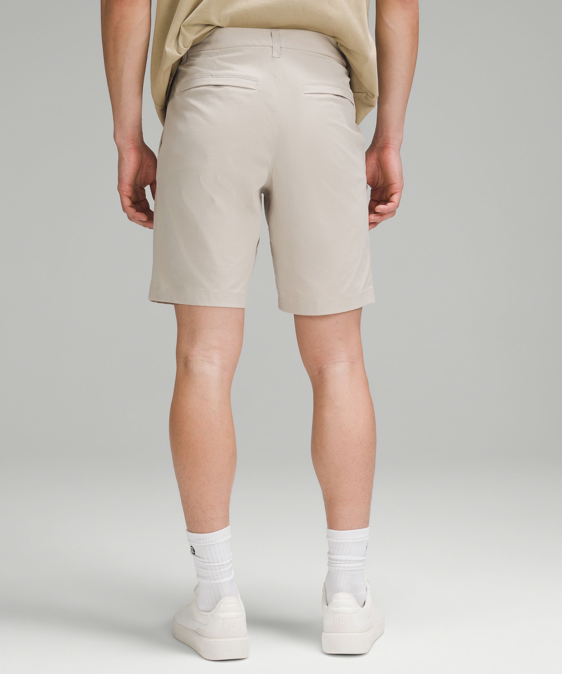 Shop Lululemon Abc Classic-fit Shorts 9" Wovenair