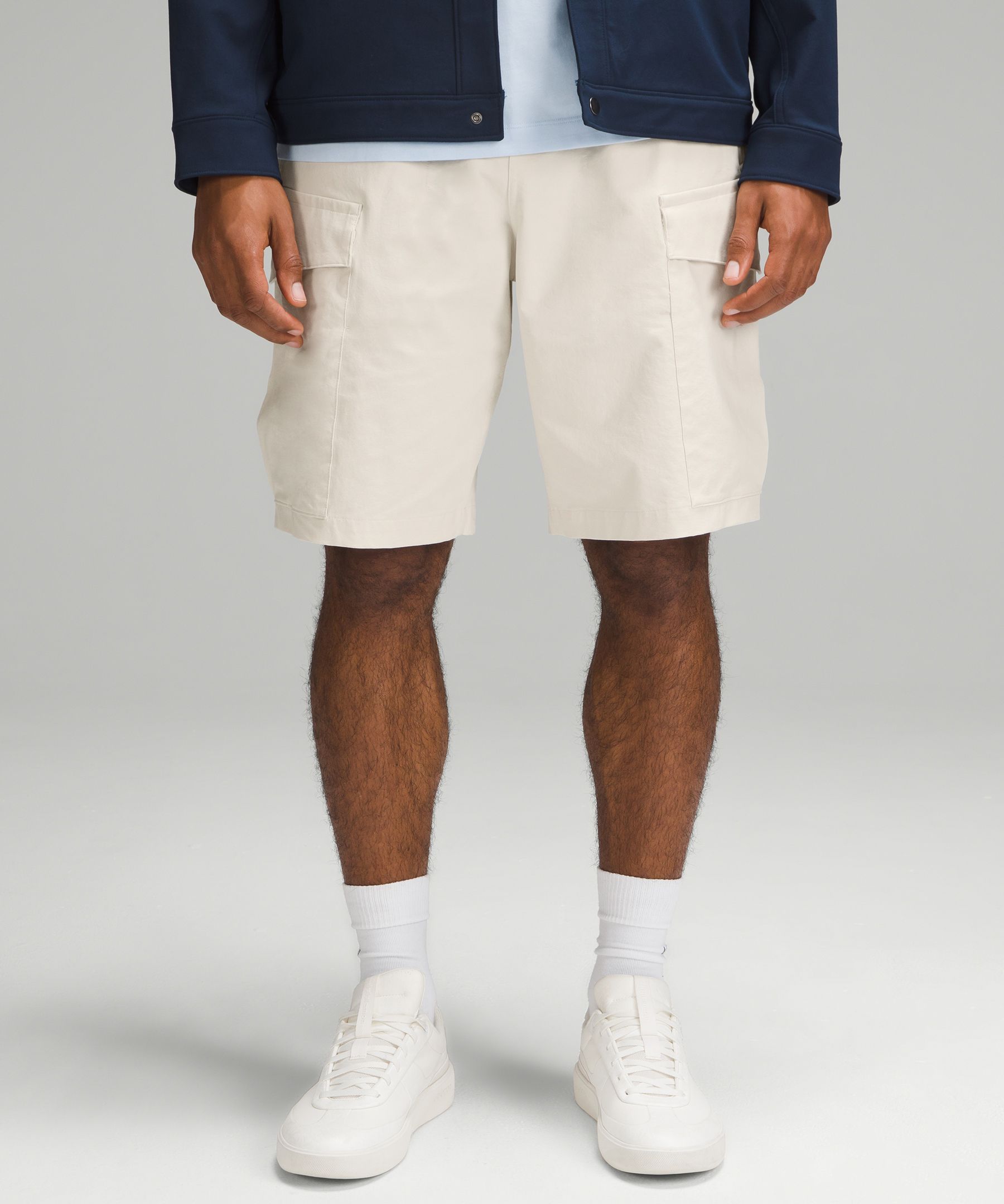 Stretch Cotton VersaTwill Cargo Pocket Short 10" - White