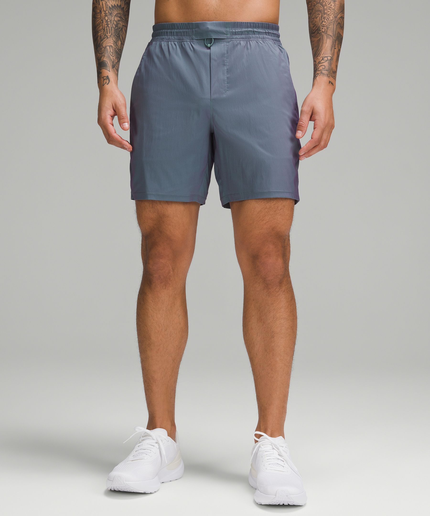 Lululemon Pace Breaker Linerless Shorts 7 Iridescent In Gray