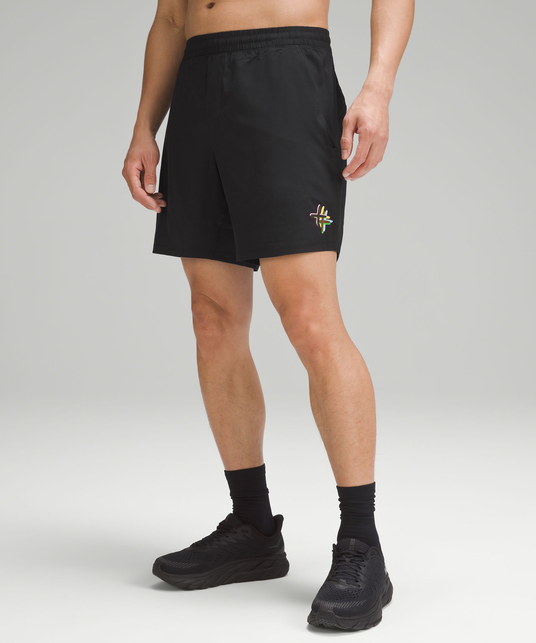 Lululemon Athletica Mens Pace Breaker Short Linerless (Black, S) at   Men's Clothing store