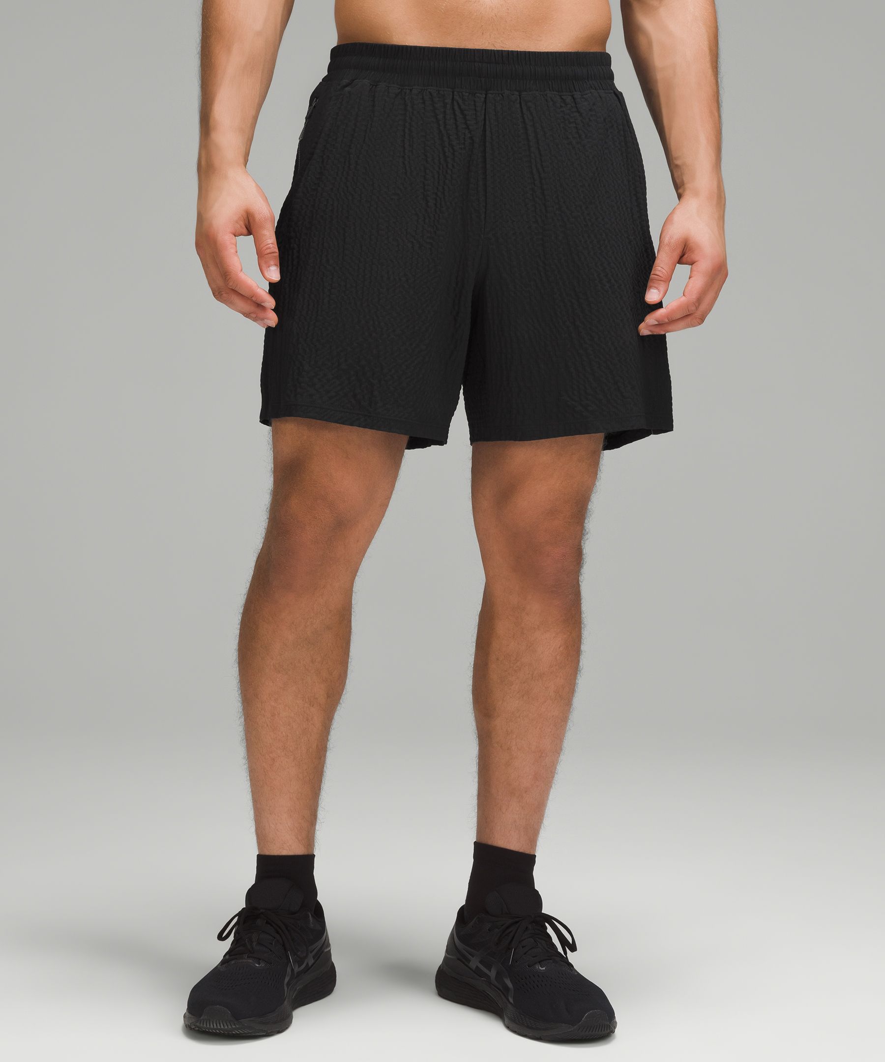 Pace Breaker Short 7 *Linerless, Heather Allover Deep Coal Black