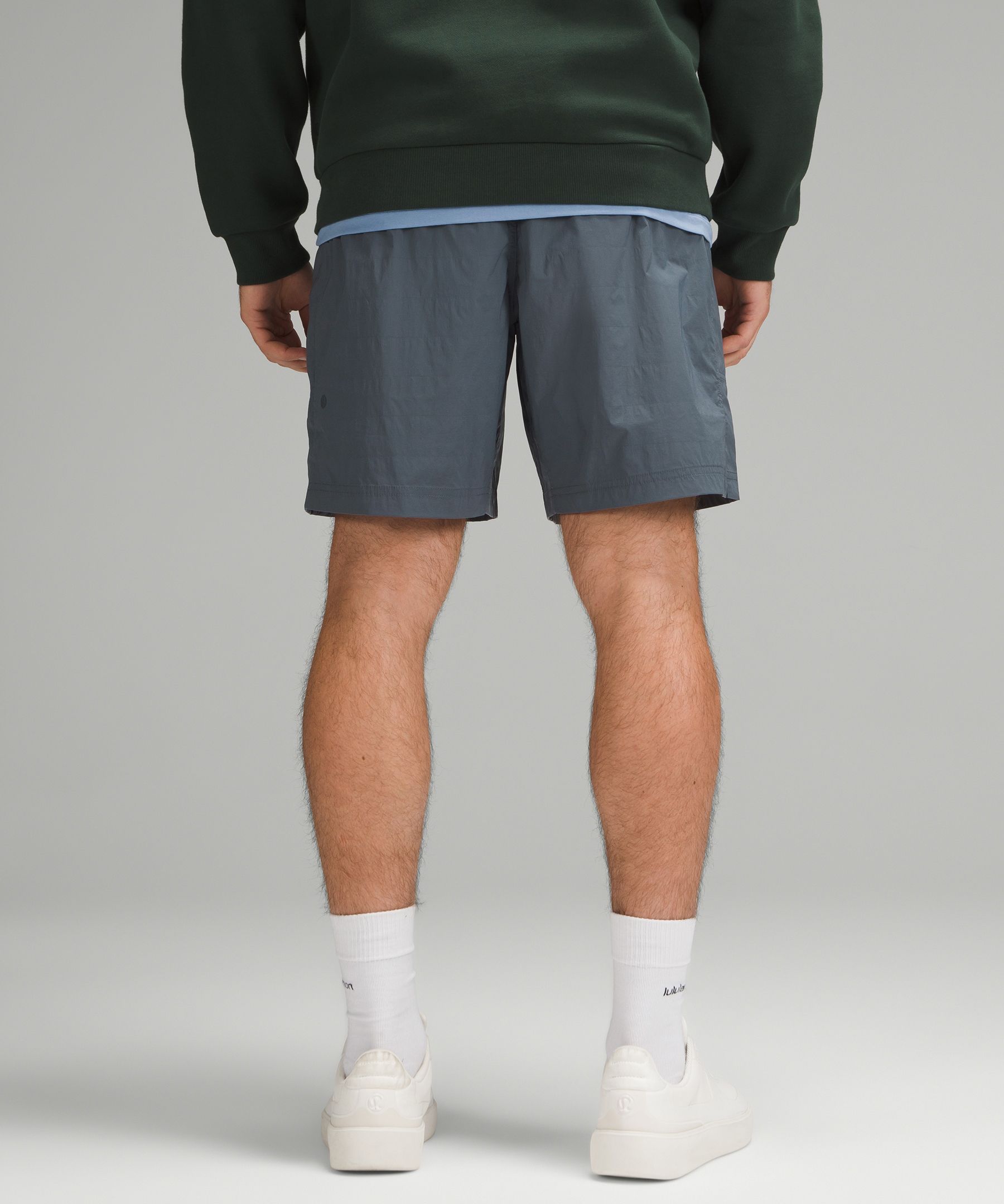 LULULEMON Gray Micro Stripe 2024 Cargo Shorts Mens Size 38