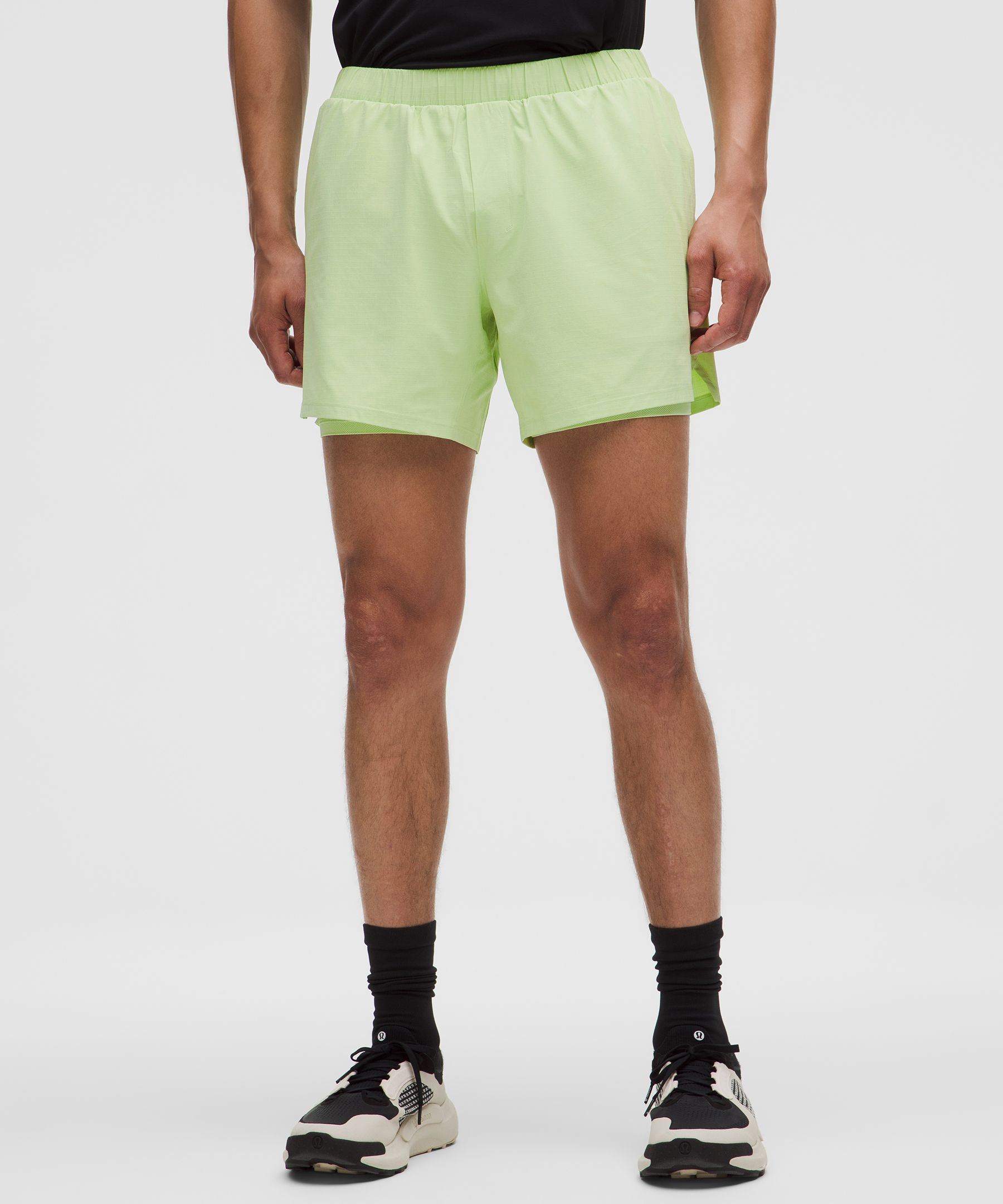 Lululemon Mile Maker Run Crew Ripstop Lined Short 6"