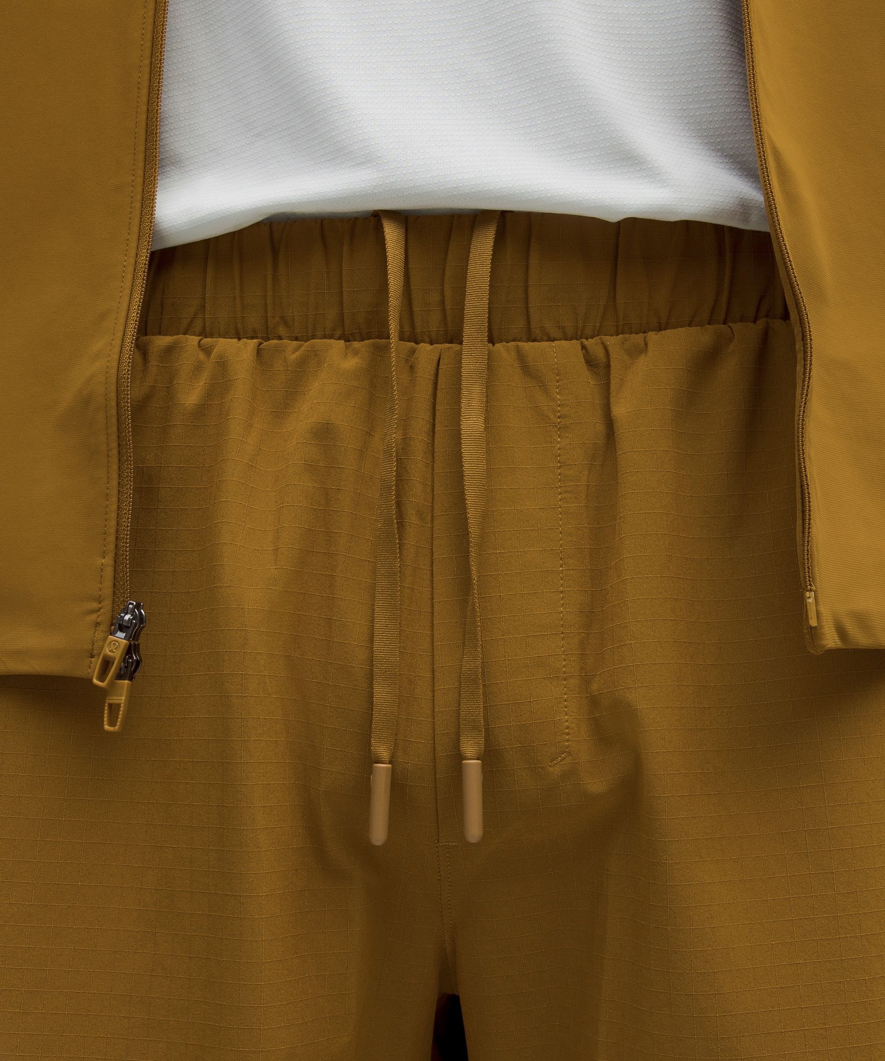 Lululemon Mile Maker Run Crew Ripstop Lined Short 6" In Gold