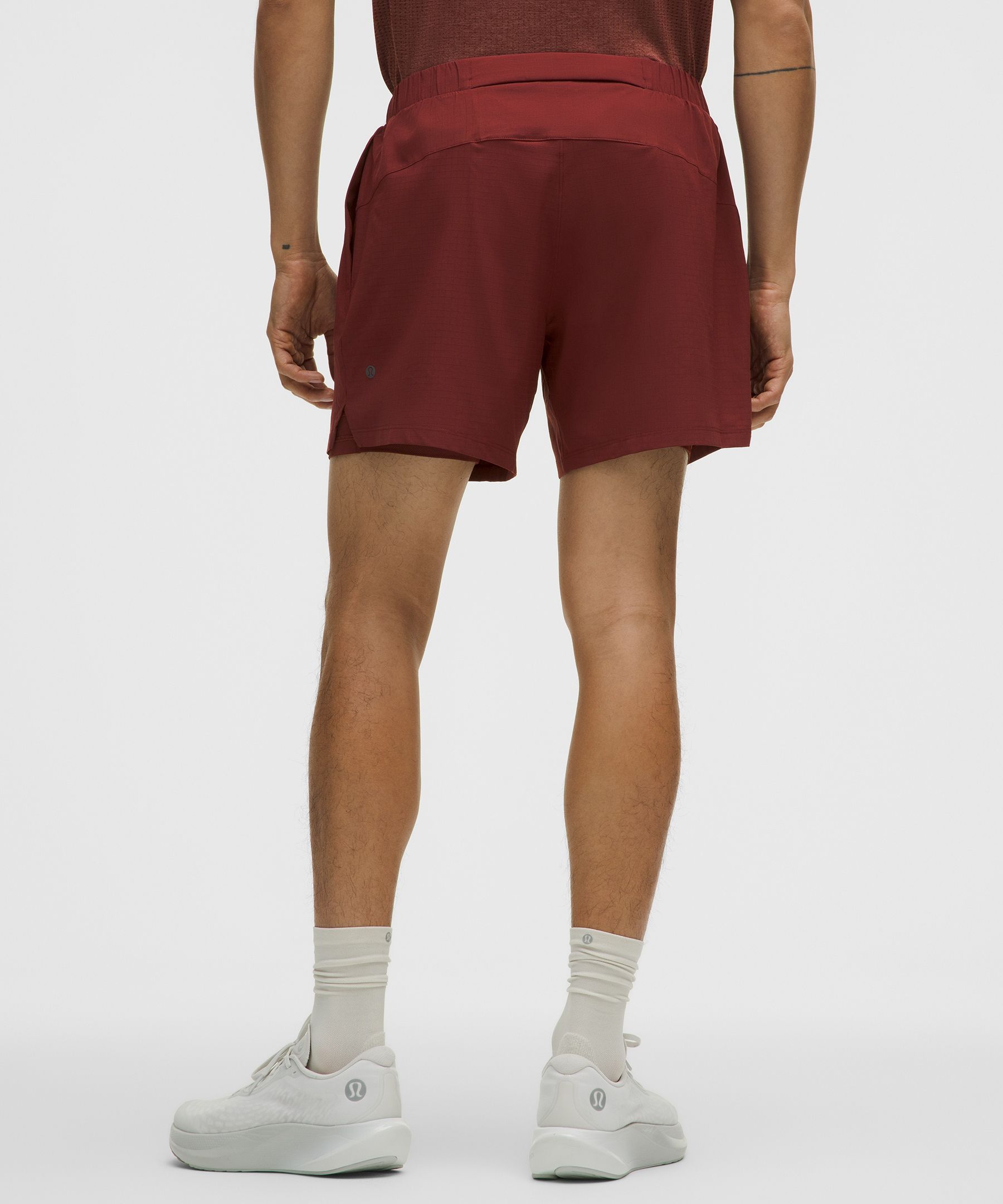 Lululemon Mile Maker Run Crew Ripstop Lined Short 6" In Red