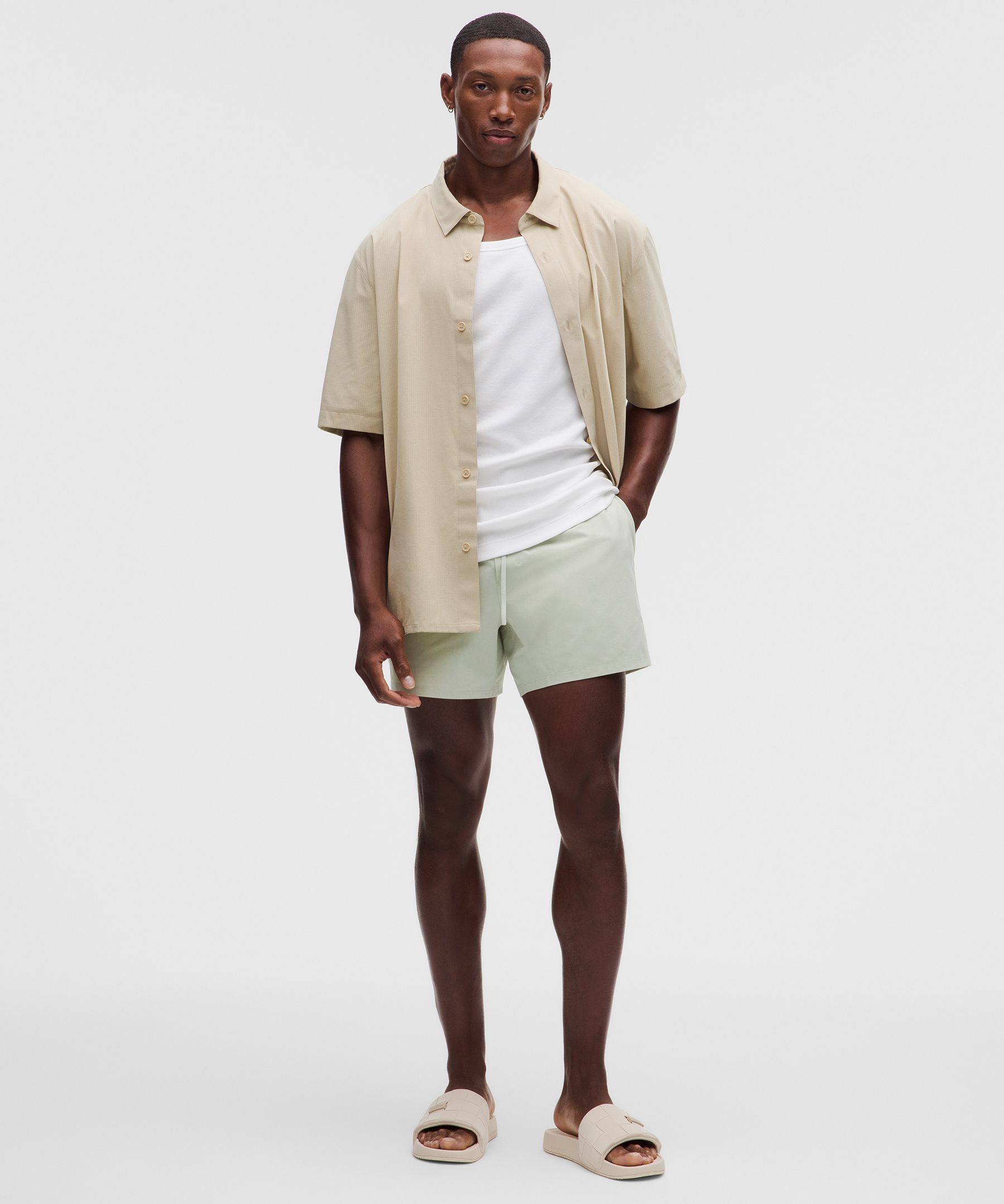 lululemon Shorts | Men's Swim Short Linerless 5" | Size XS | Grey,Neutral