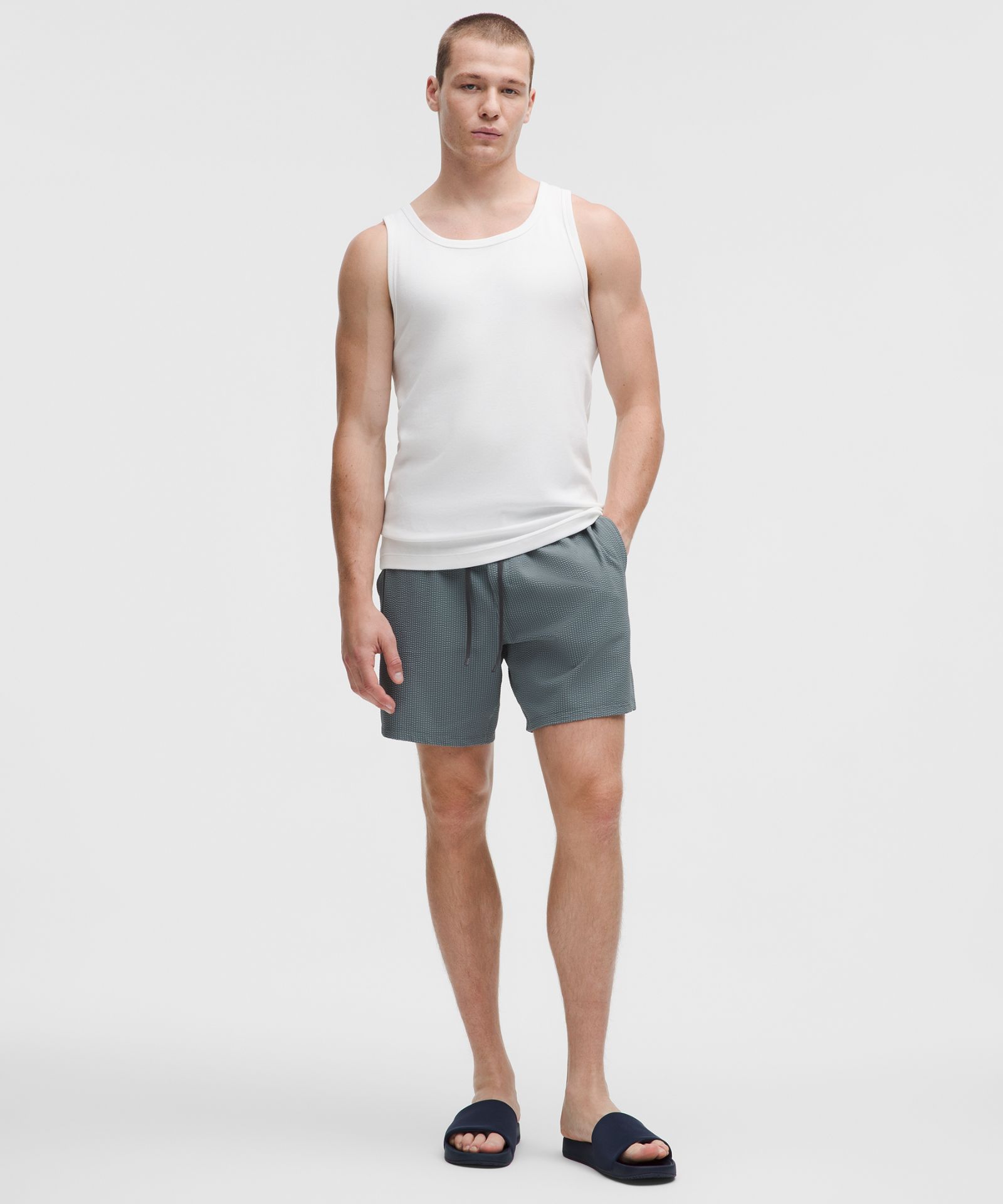 Мужские плавательные шорты Lululemon Textured Swim без подкладки — фото 2
