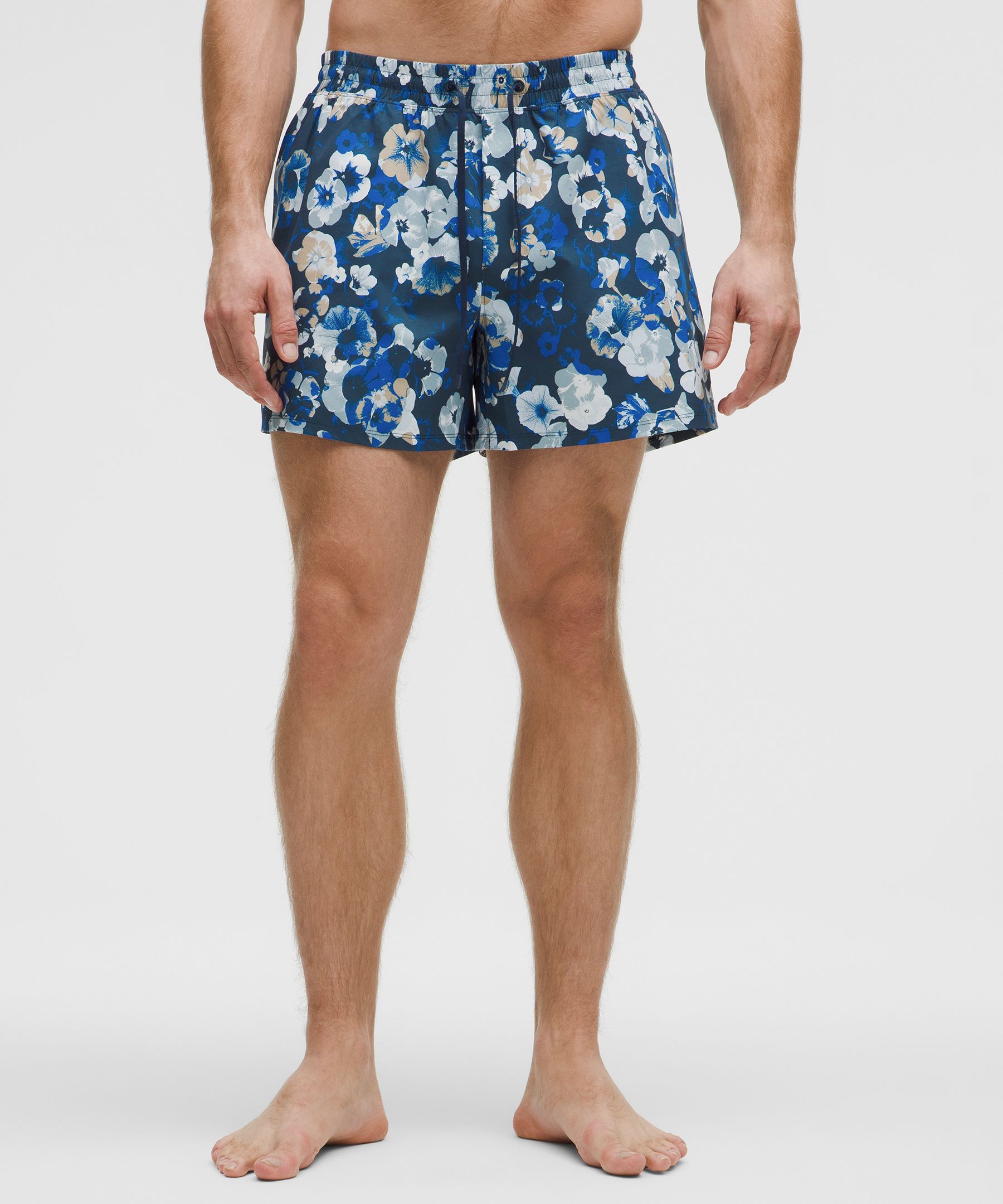 Swim Short 5" Linerless - Graphic Hibiscus Club Blue