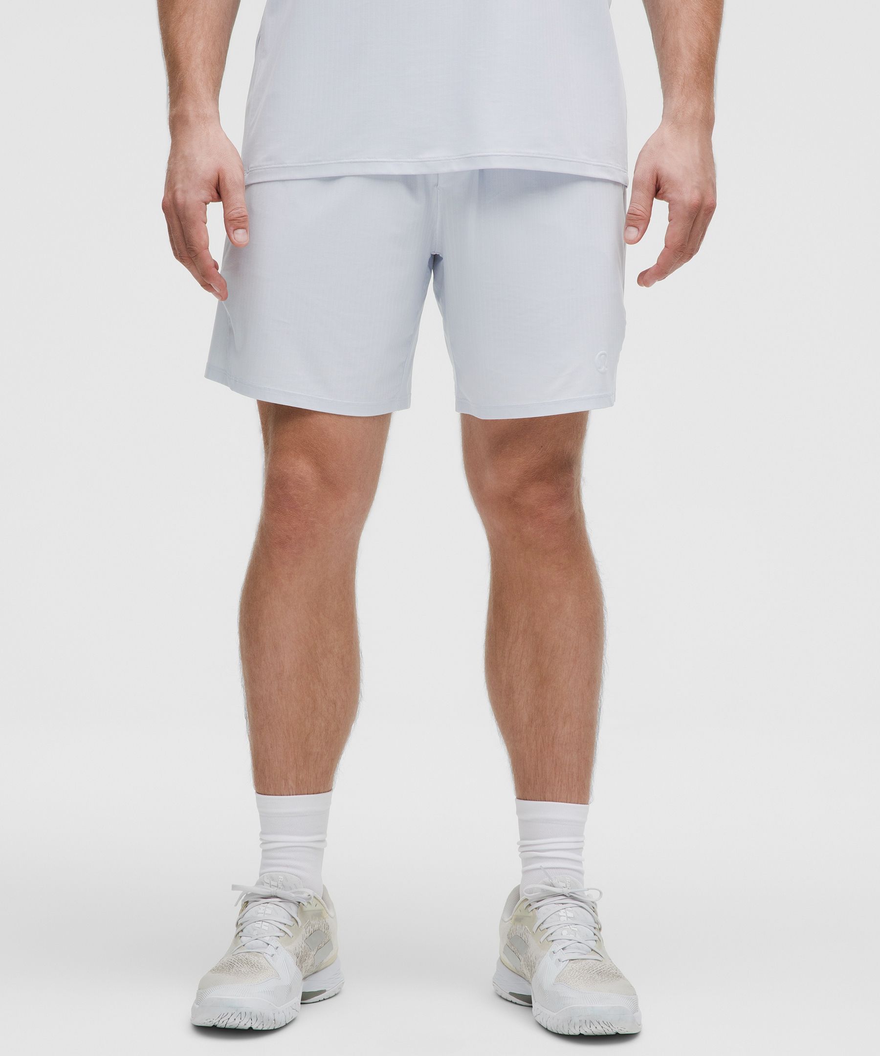 Striped Mesh Tennis Short 7"