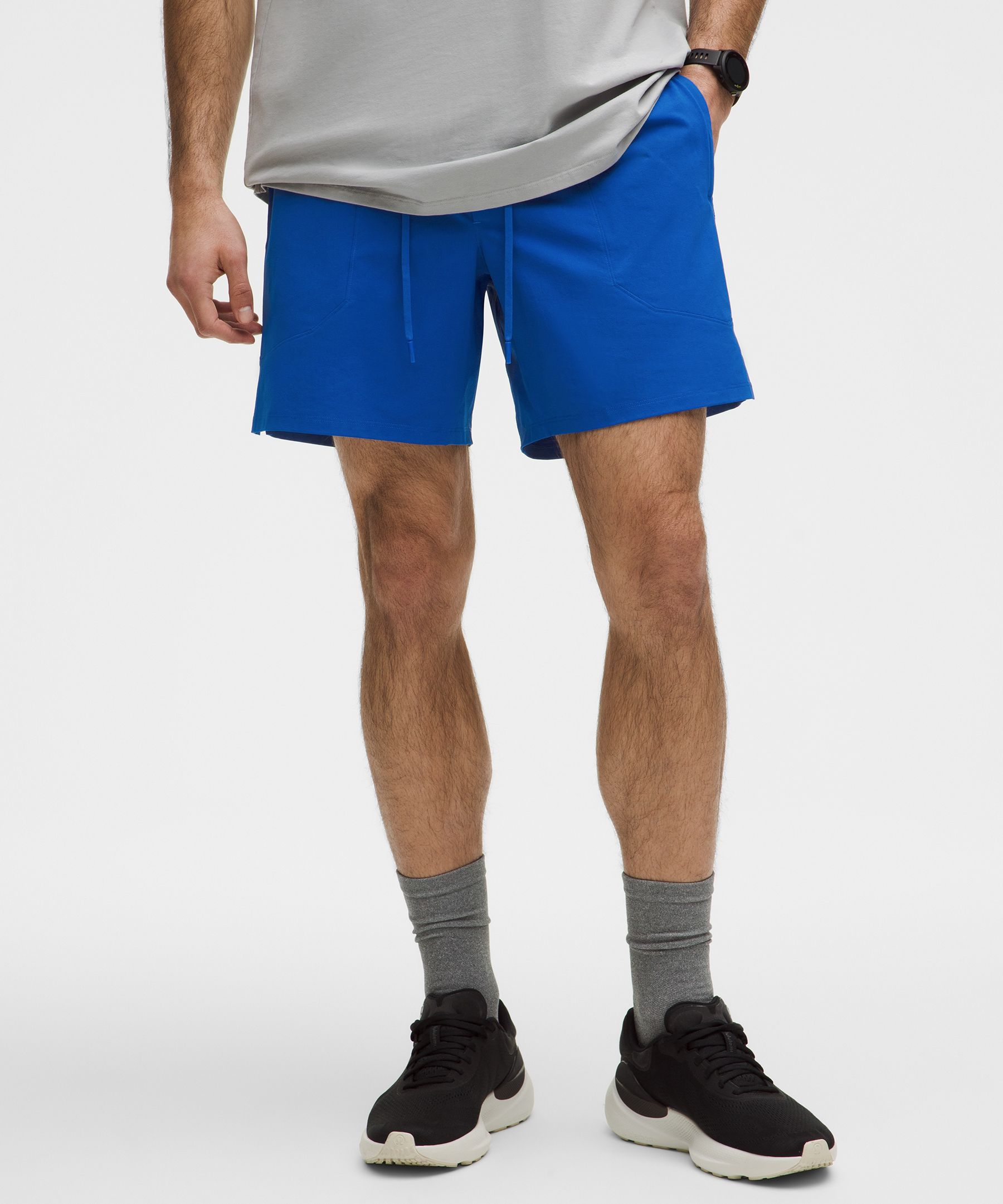 lululemon – Men's License to Train Linerless Shorts – 7" – Color Blue – Size 6