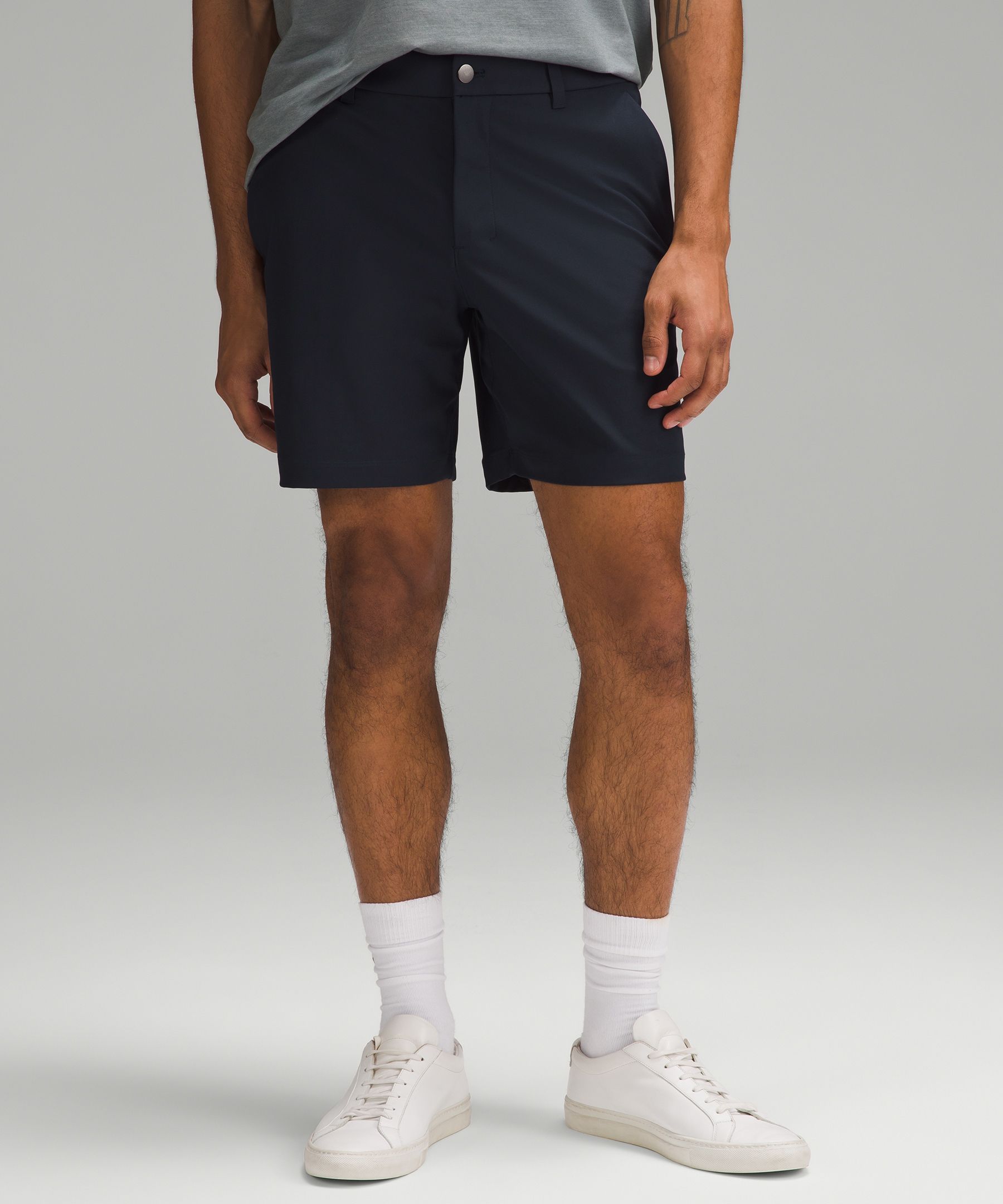 Black Commission 7” jersey shorts, Lululemon