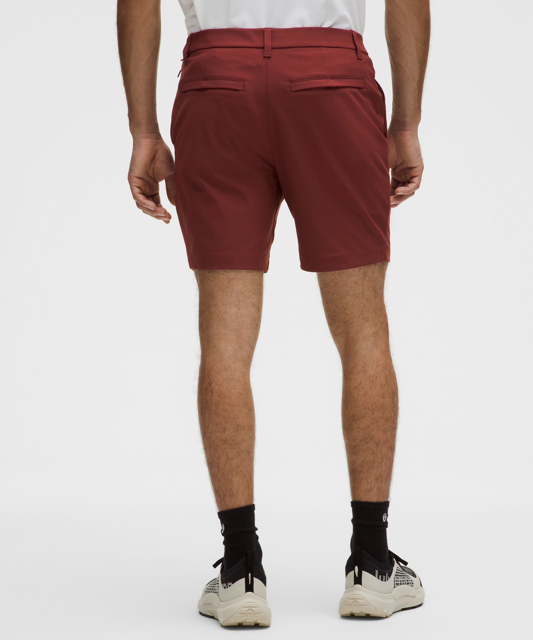 Lululemon Abc Classic-fit Short 7" In Burgundy