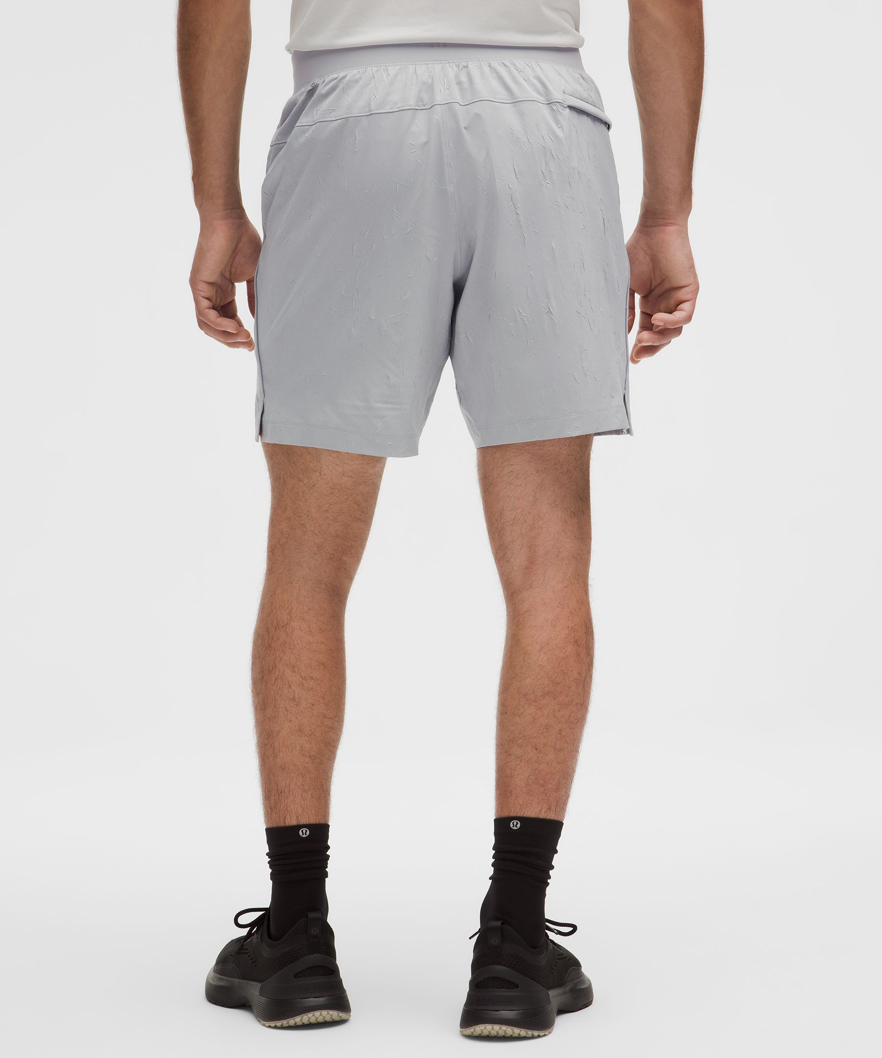 Lululemon Zeroed In Linerless Crinkle Texture Short 7" In Gray