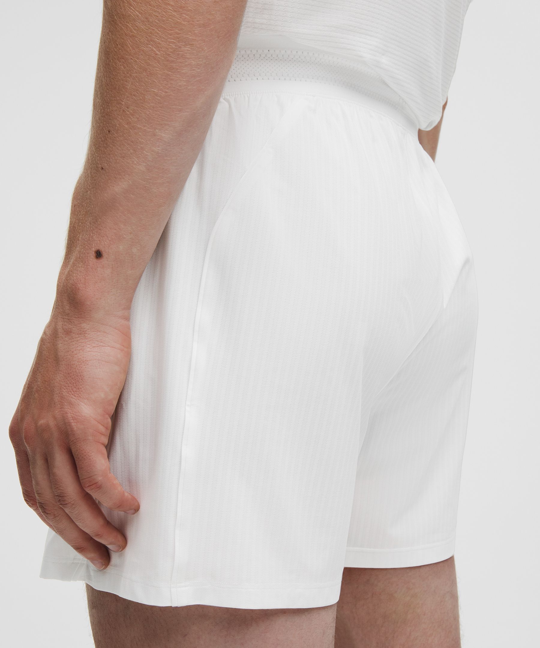 Striped Mesh Tennis Short 5"