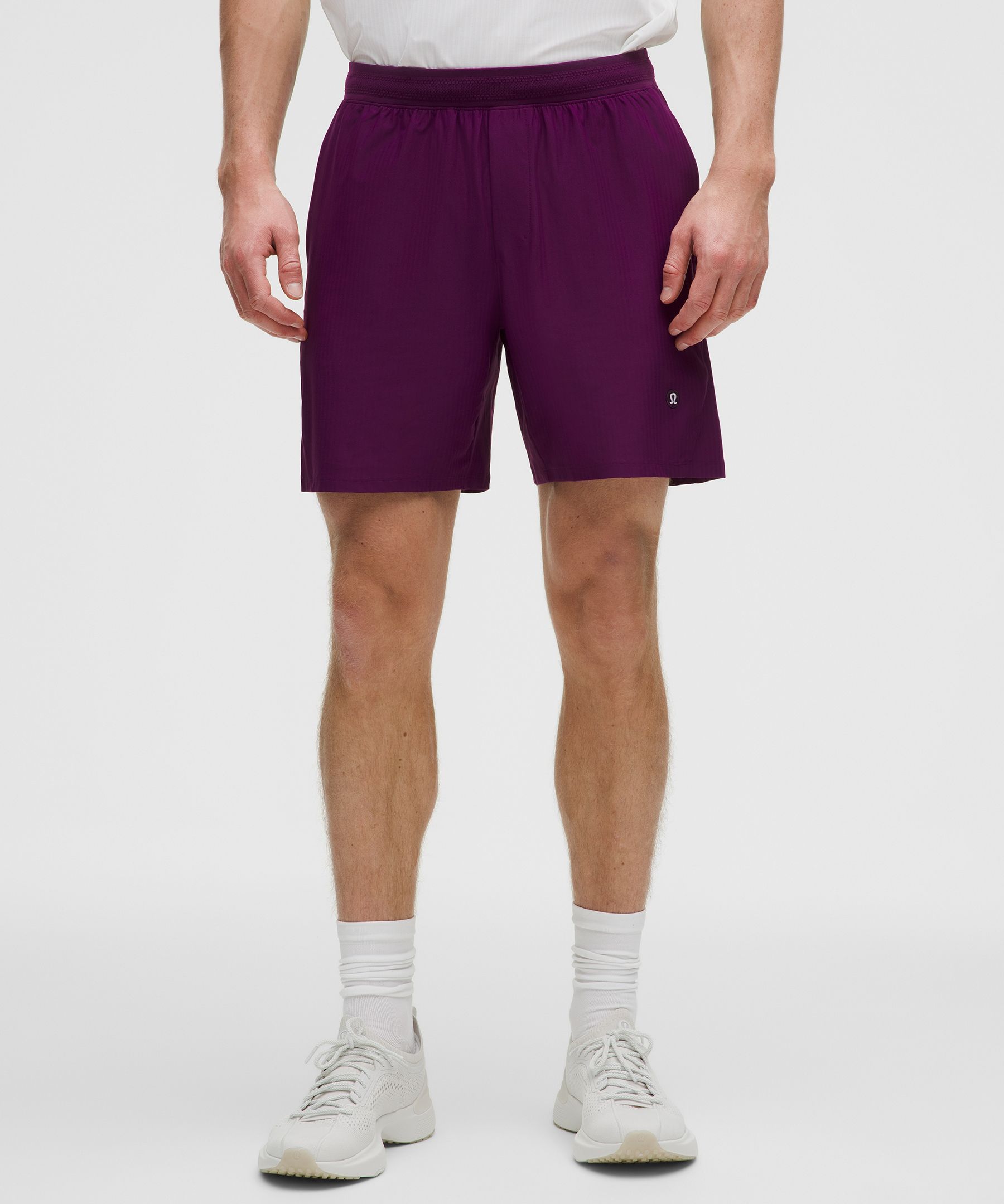 Short de tennis avec maille rayée 18 cm