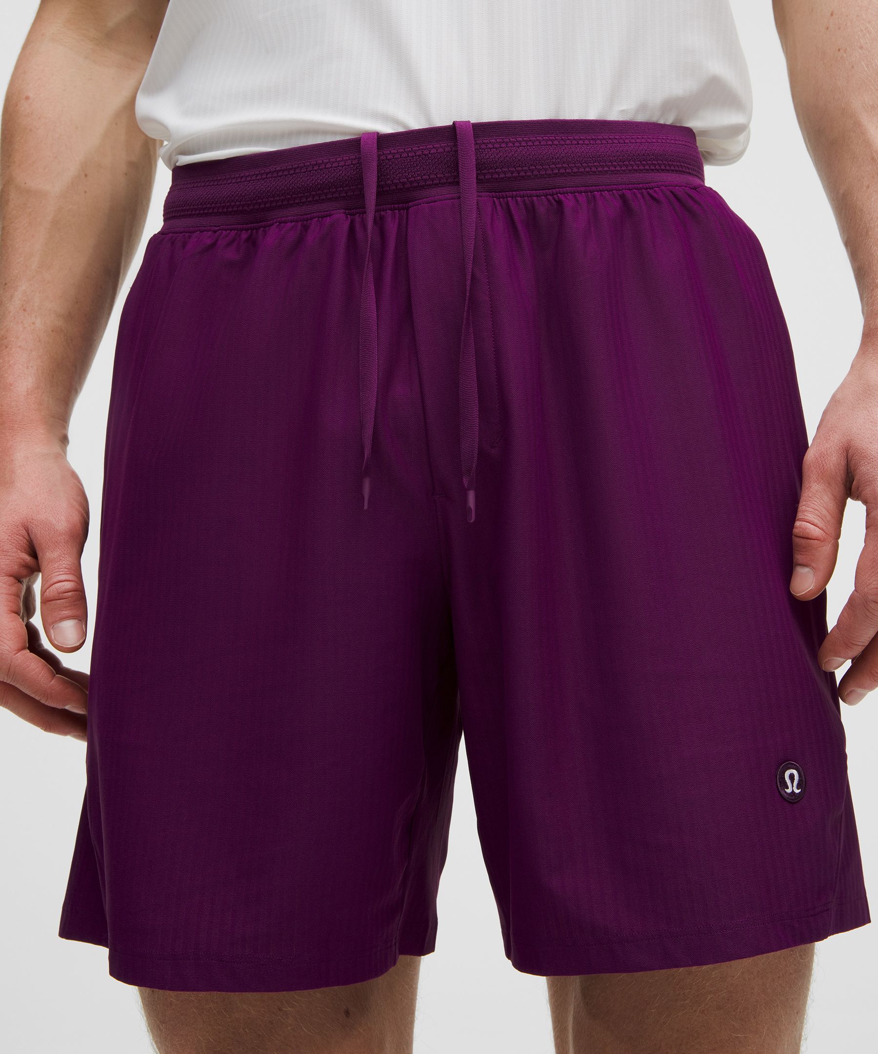 Striped Mesh Tennis Short 7"