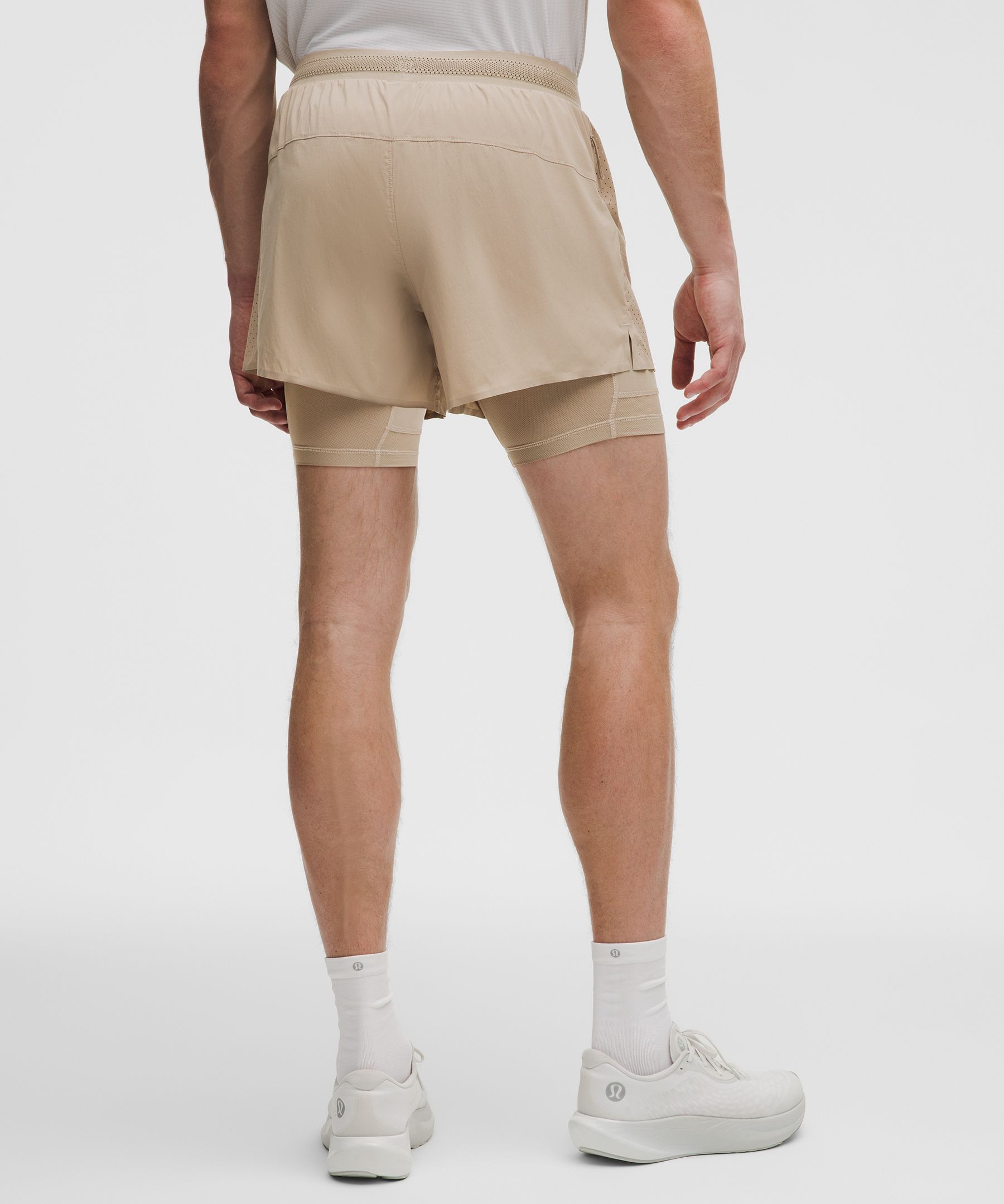 Perforated Lined Running Short 5"