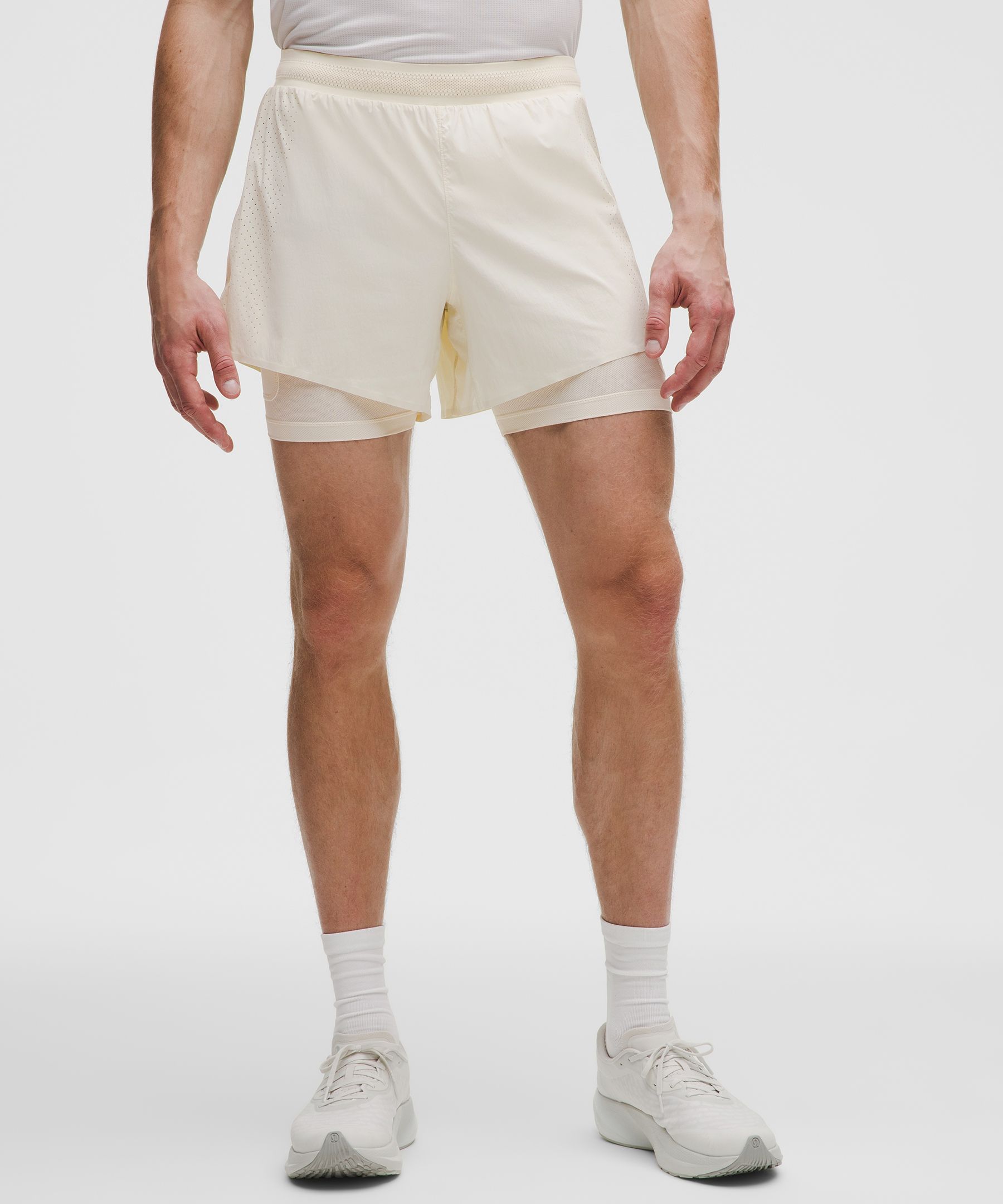 Perforated Lined Running Short 5"